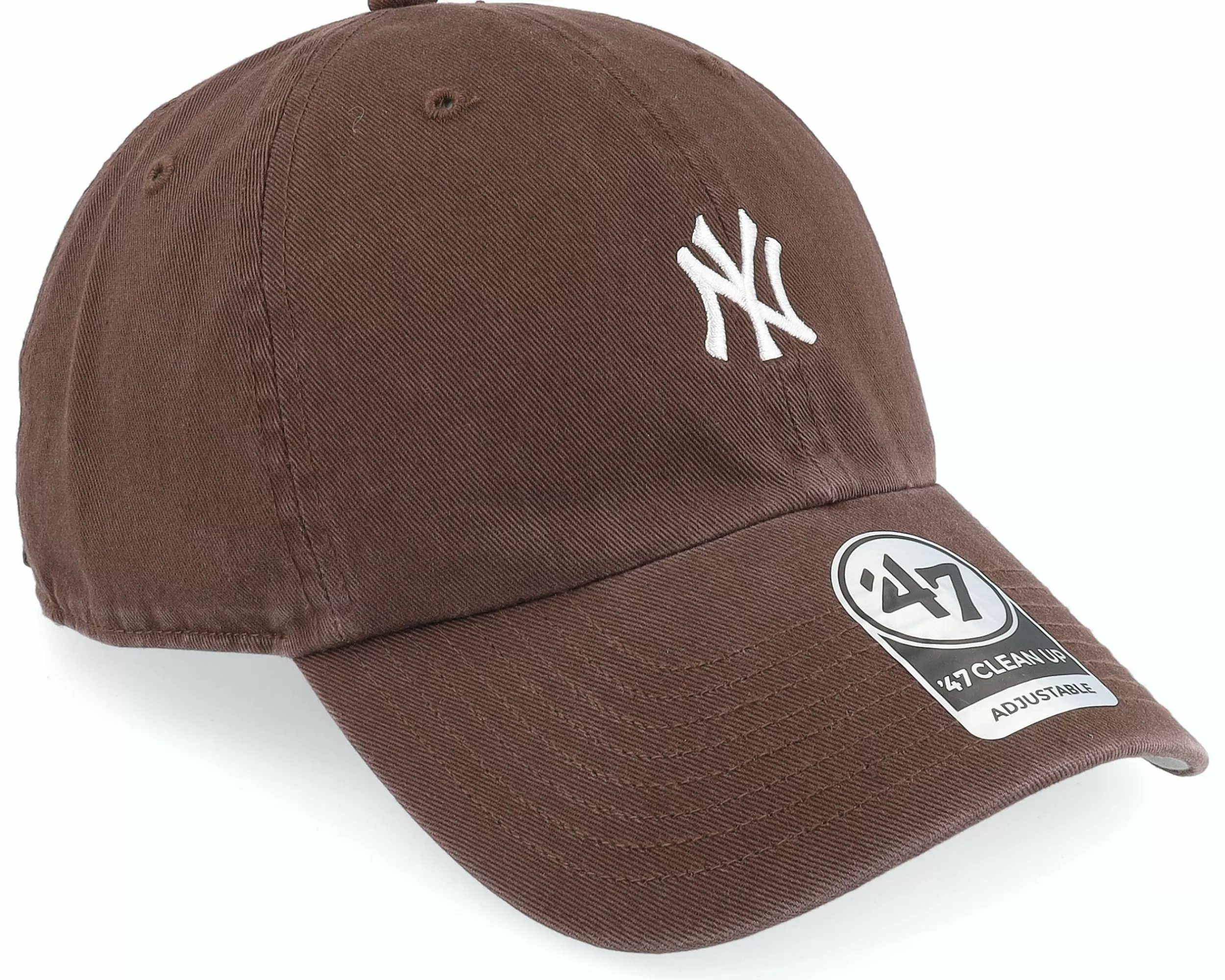 47 Brand New York Yankees Mlb Base Runner Clean Up Brown Dad Cap - -Unisex Dad Cap