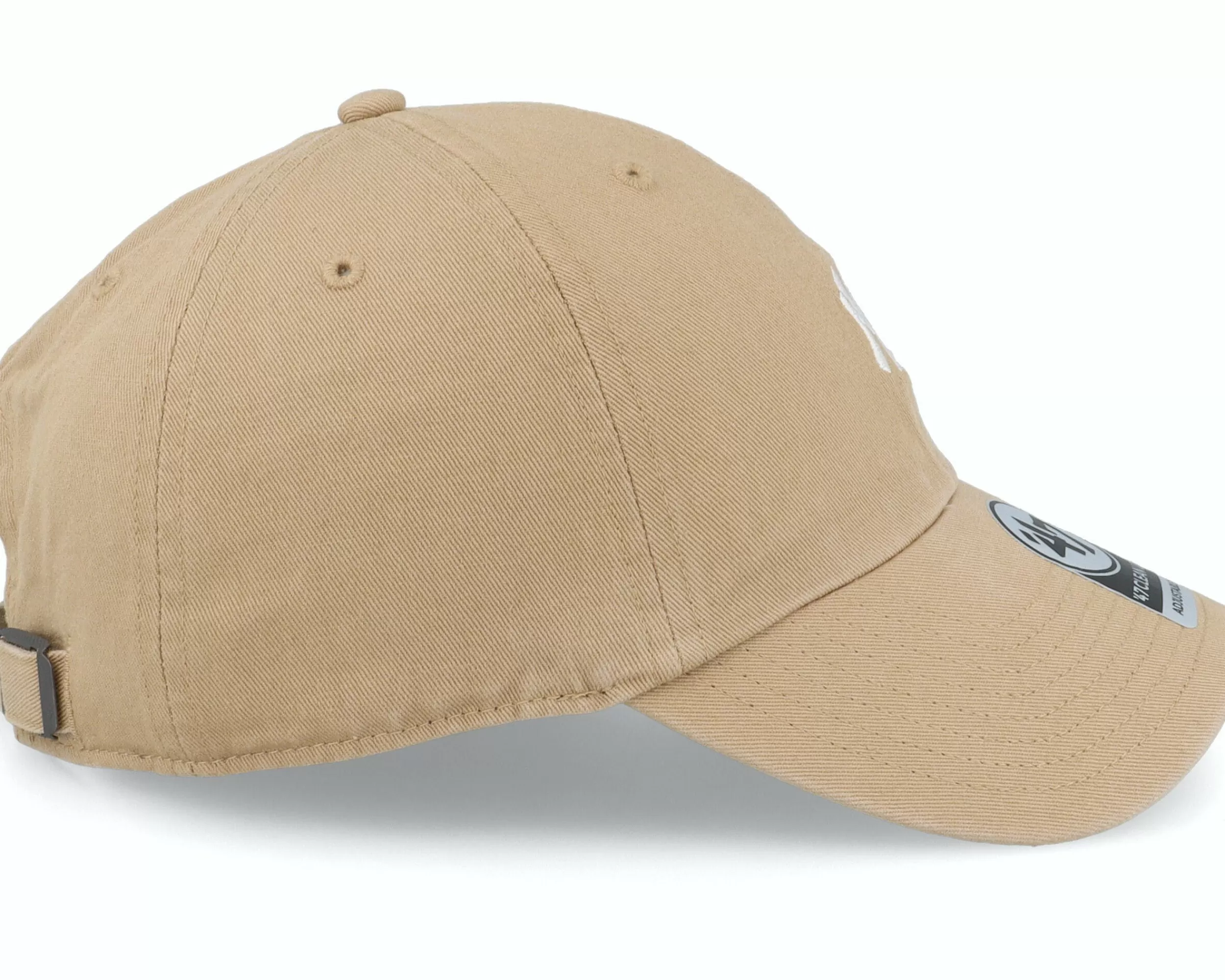 47 Brand New York Yankees Mlb Base Runner Clean Up Khaki Dad Cap - -Unisex Dad Cap