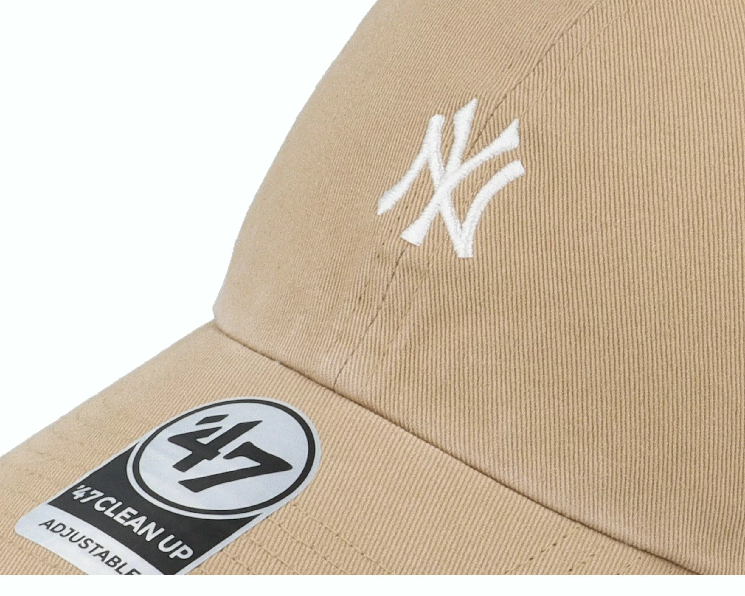 47 Brand New York Yankees Mlb Base Runner Clean Up Khaki Dad Cap - -Unisex Dad Cap