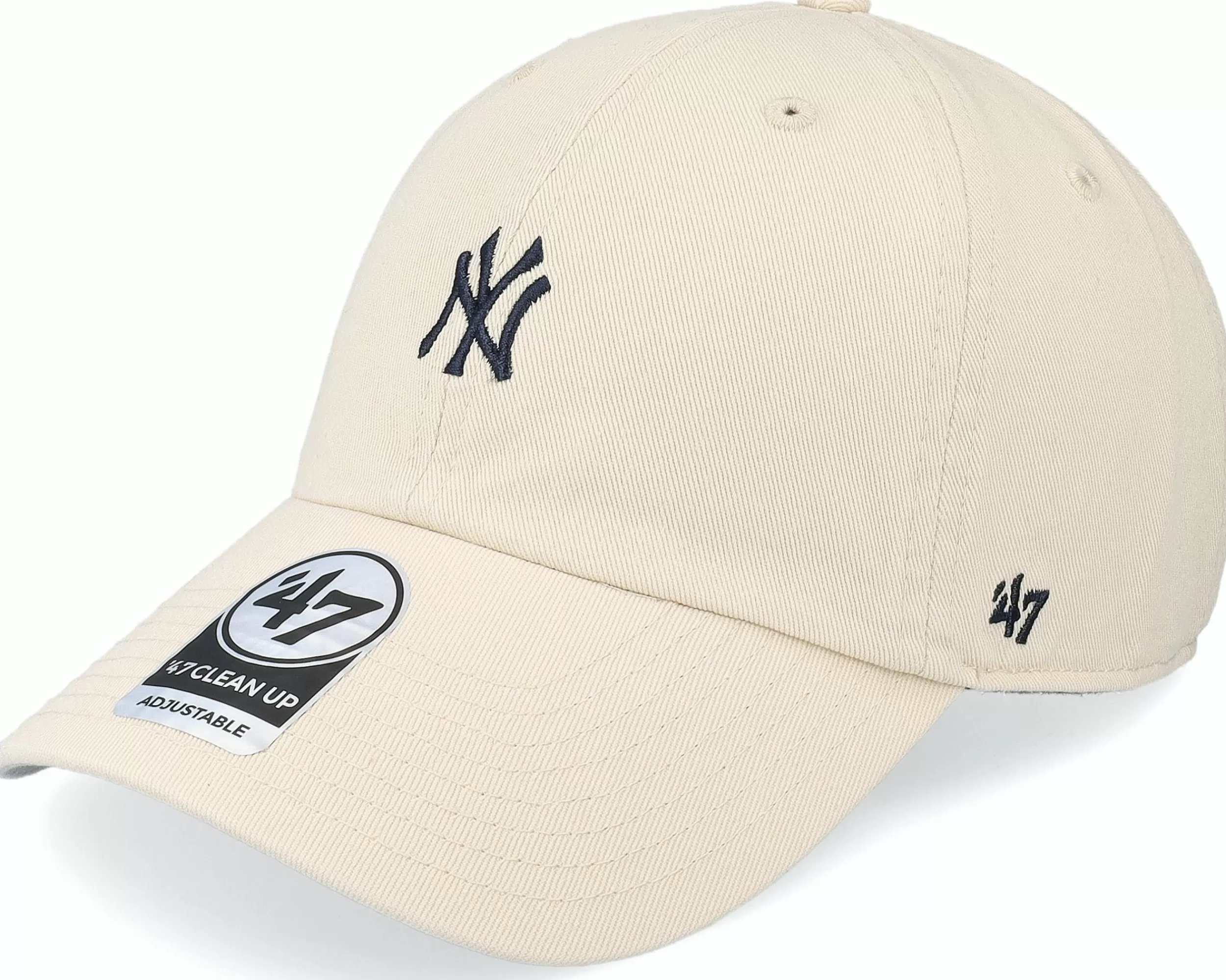 47 Brand New York Yankees Mlb Base Runner Clean Up Natural Dad Cap - -Unisex Dad Cap