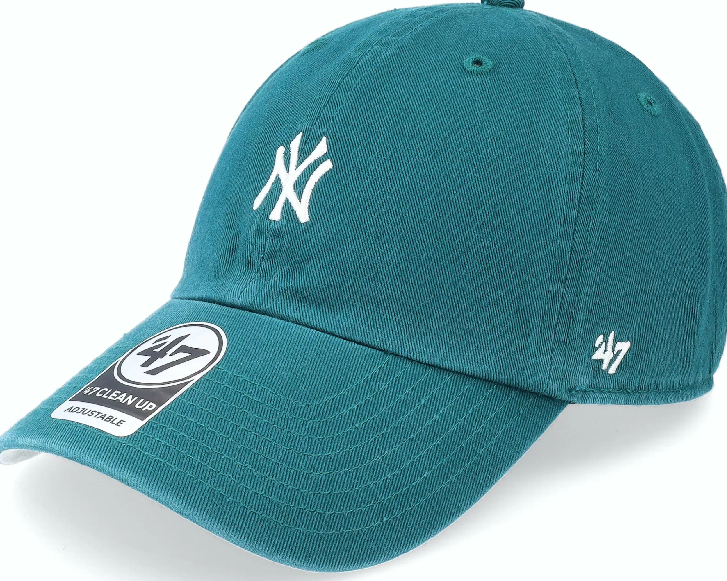 47 Brand New York Yankees Mlb Base Runner Clean Up Pagific Green Dad Cap - -Unisex Dad Cap