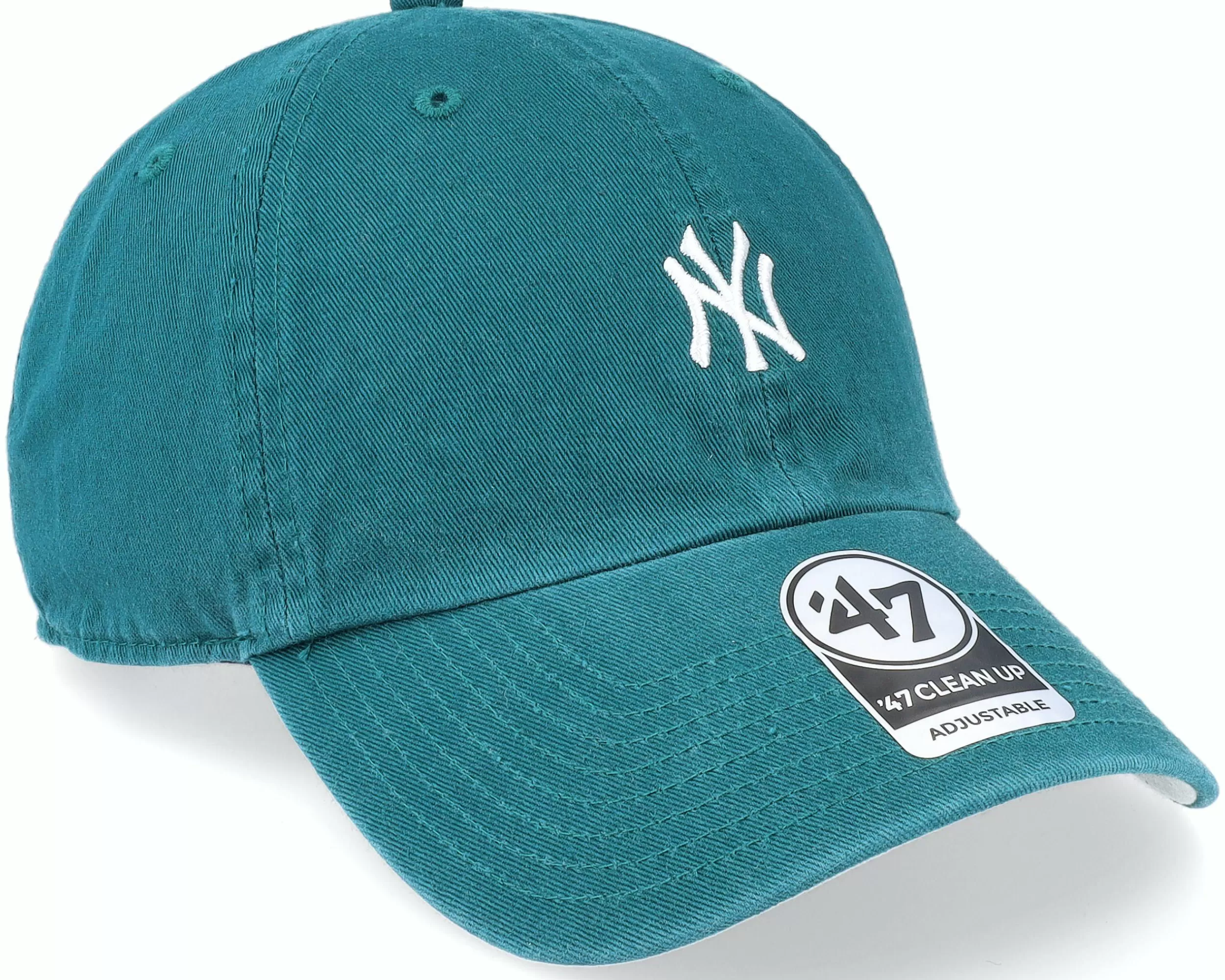 47 Brand New York Yankees Mlb Base Runner Clean Up Pagific Green Dad Cap - -Unisex Dad Cap
