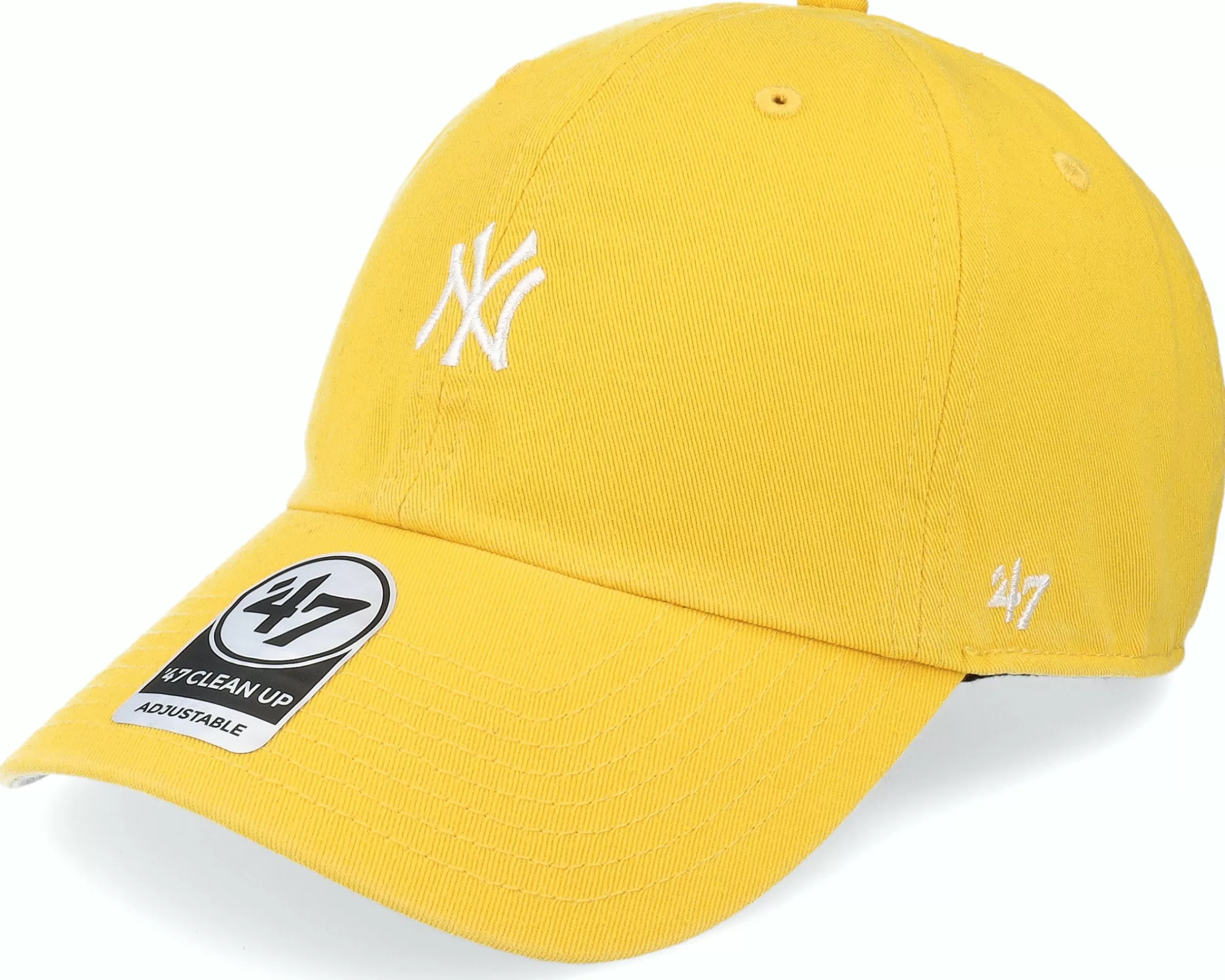 47 Brand New York Yankees Mlb Base Runner Clean Up Yellow Gold Dad Cap - -Unisex Dad Cap