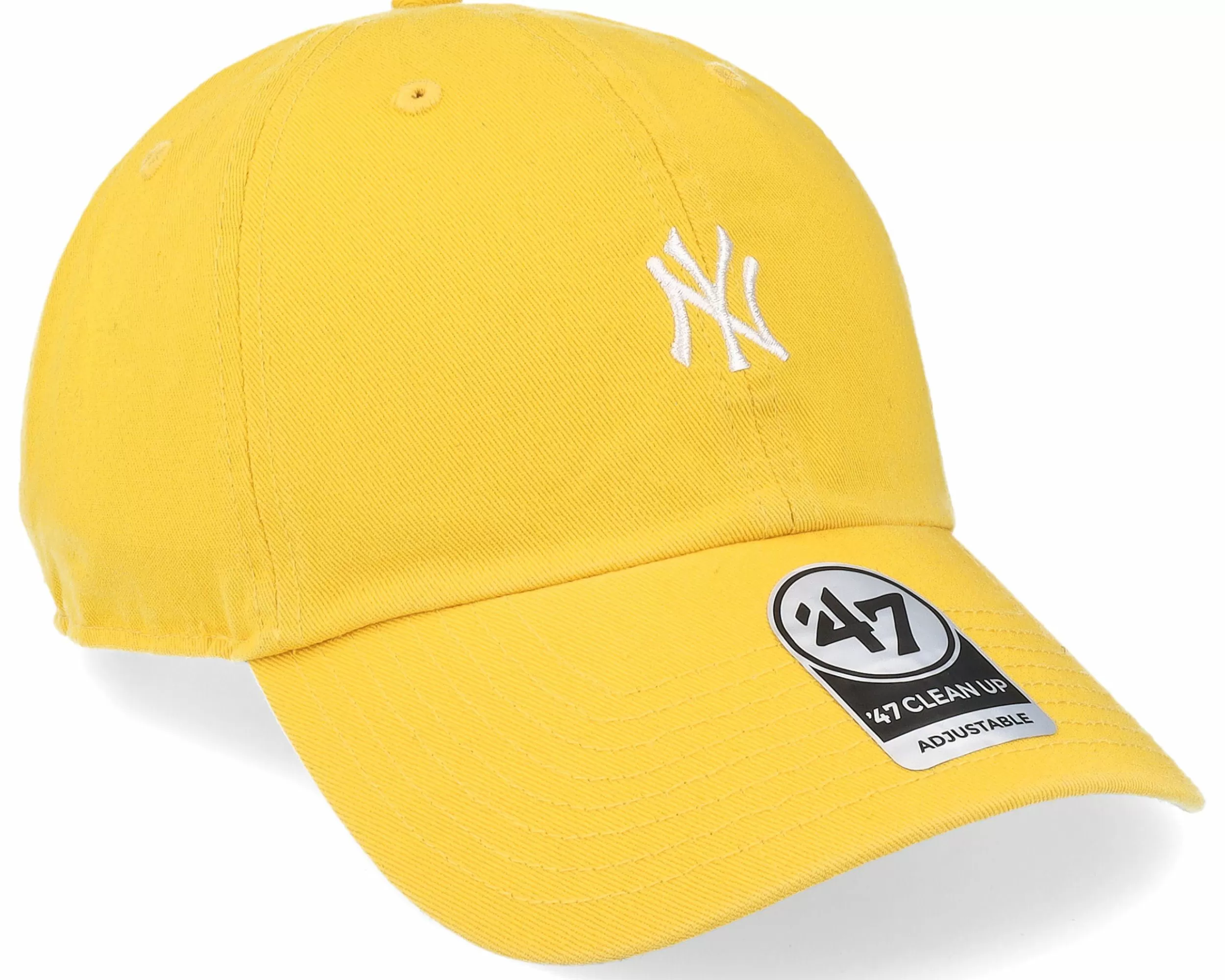 47 Brand New York Yankees Mlb Base Runner Clean Up Yellow Gold Dad Cap - -Unisex Dad Cap
