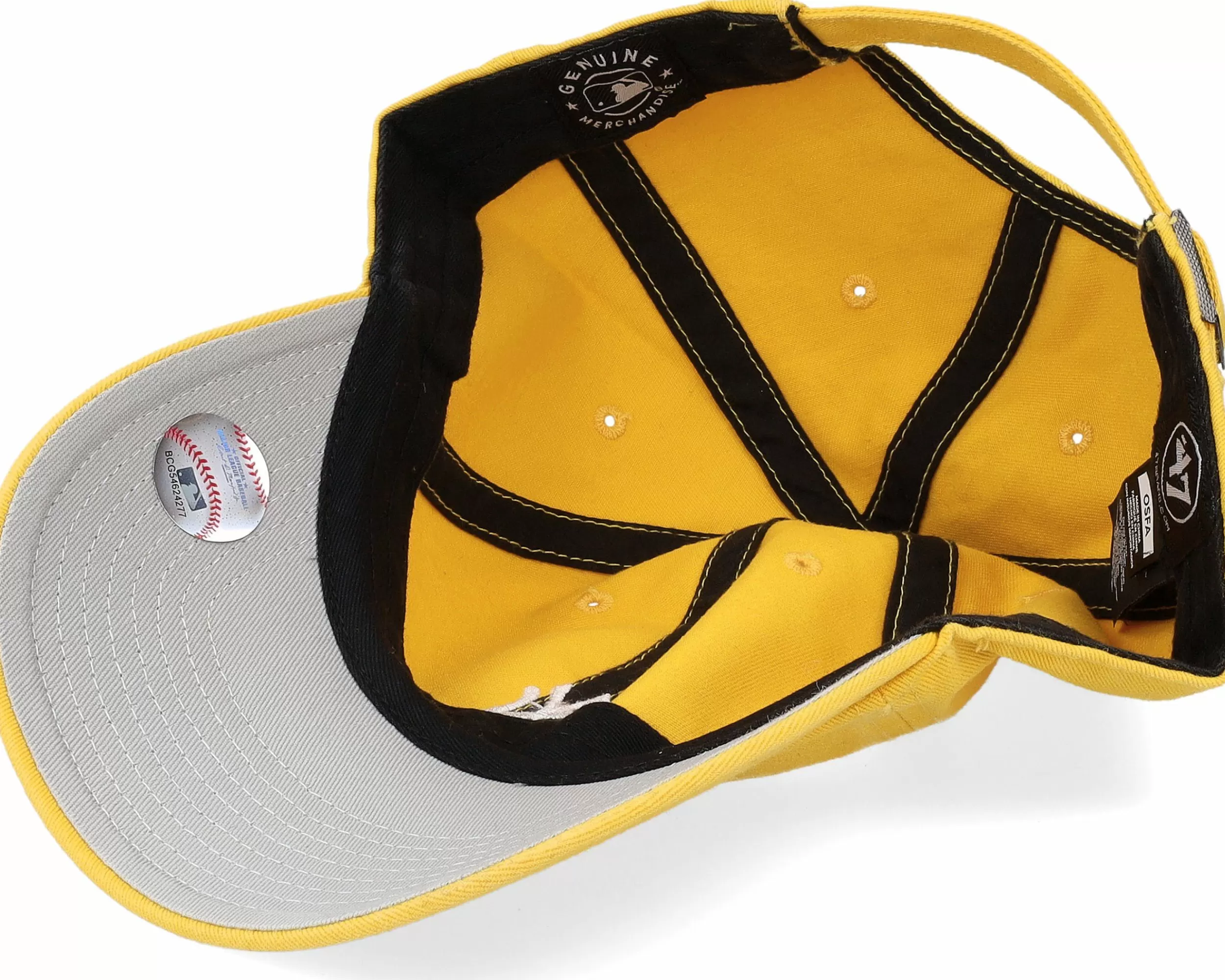 47 Brand New York Yankees Mlb Base Runner Clean Up Yellow Gold Dad Cap - -Unisex Dad Cap