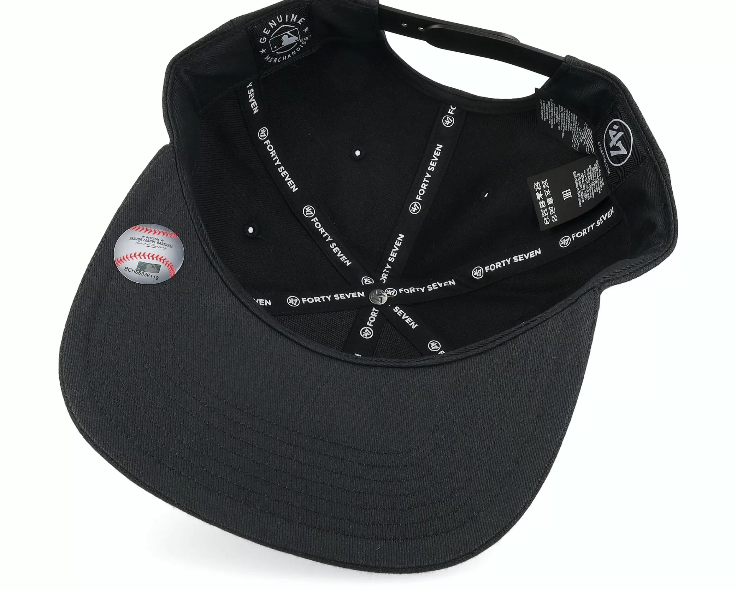 47 Brand New York Yankees Mlb Fractal Captain Black Snapback - -Unisex Snapback