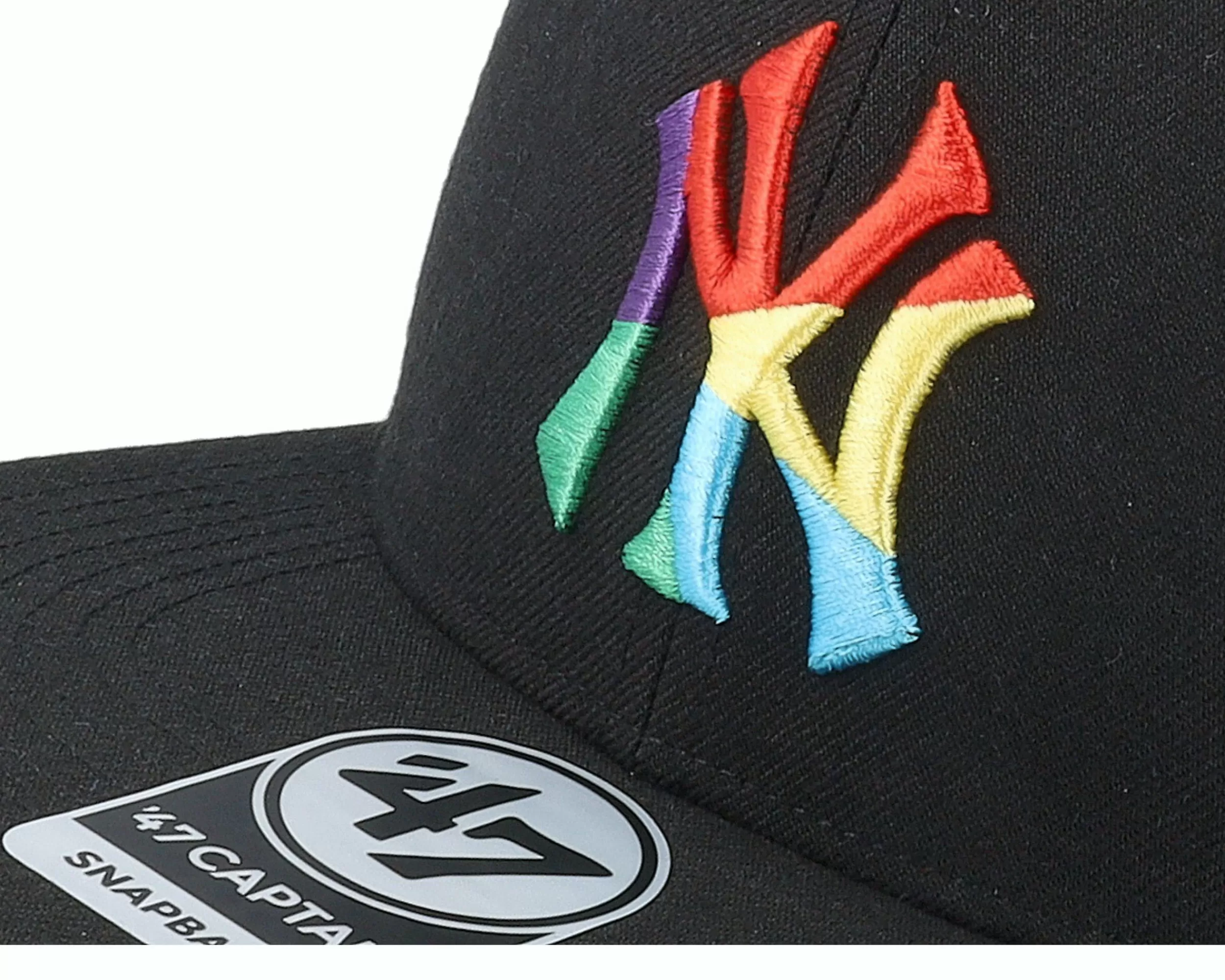 47 Brand New York Yankees Mlb Fractal Captain Black Snapback - -Unisex Snapback