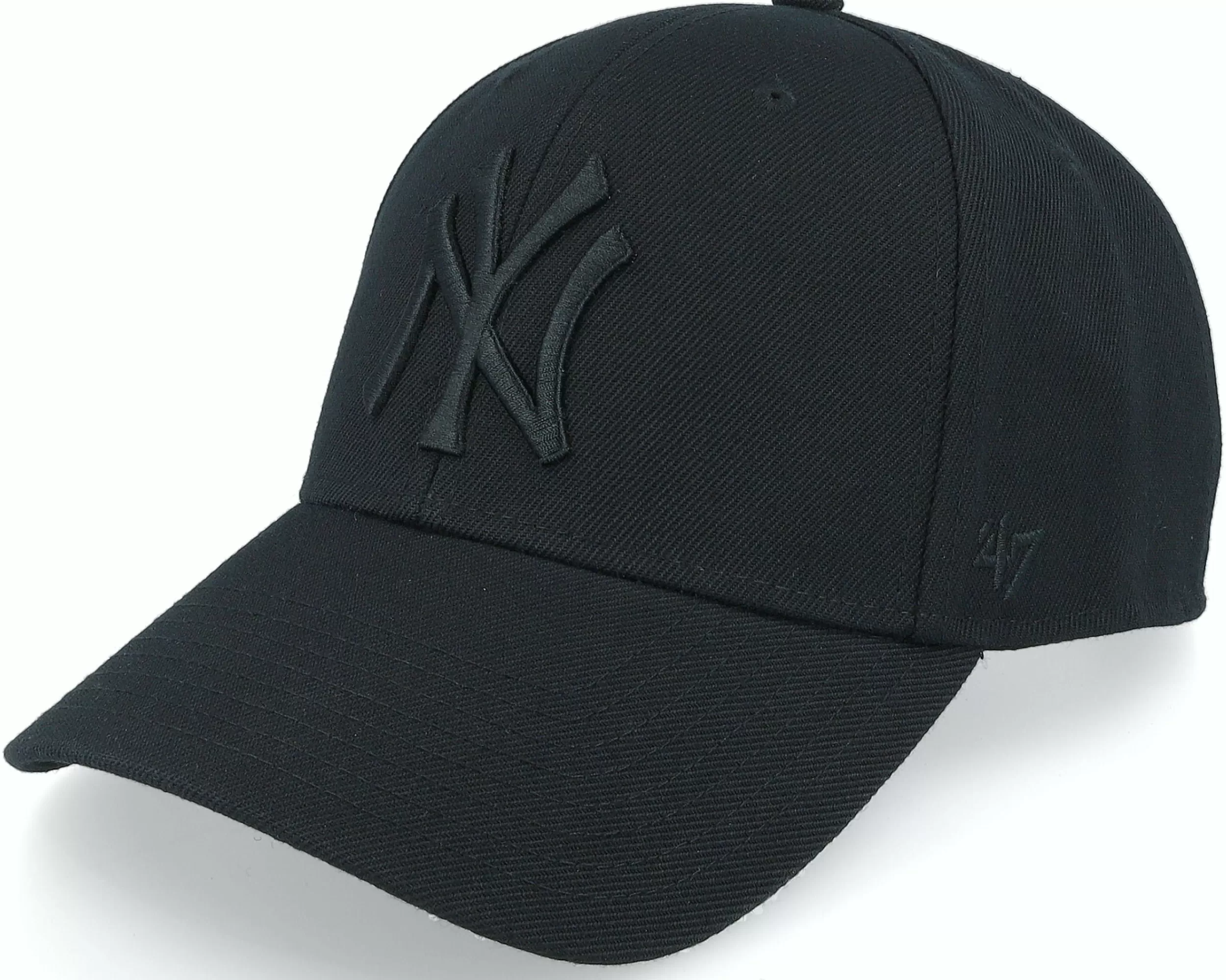 47 Brand New York Yankees Mvp Black/Black Adjustable - -Unisex Adjustable
