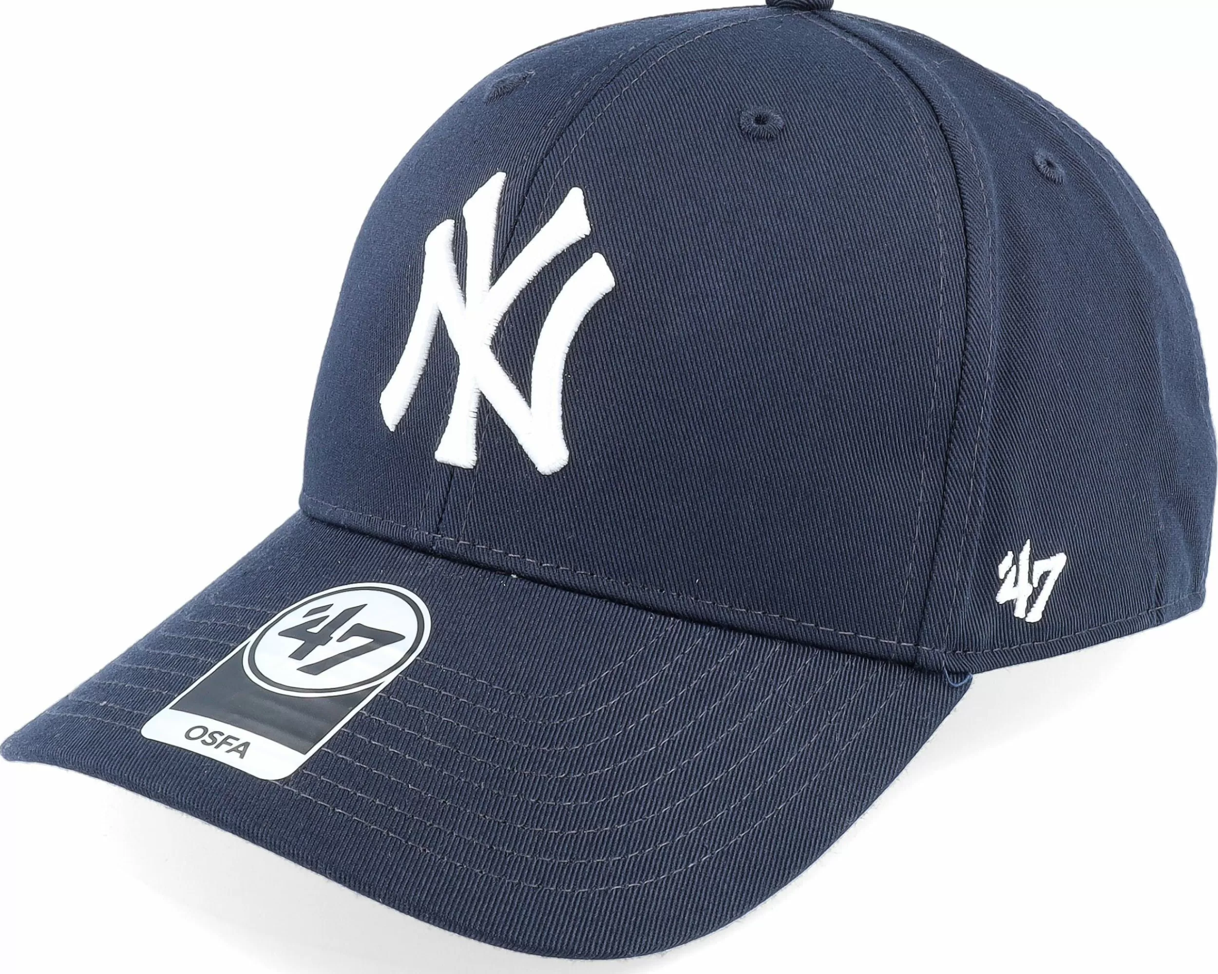 47 Brand New York Yankees Raised Basic Mvp Navy/White Adjustable - -Unisex Adjustable