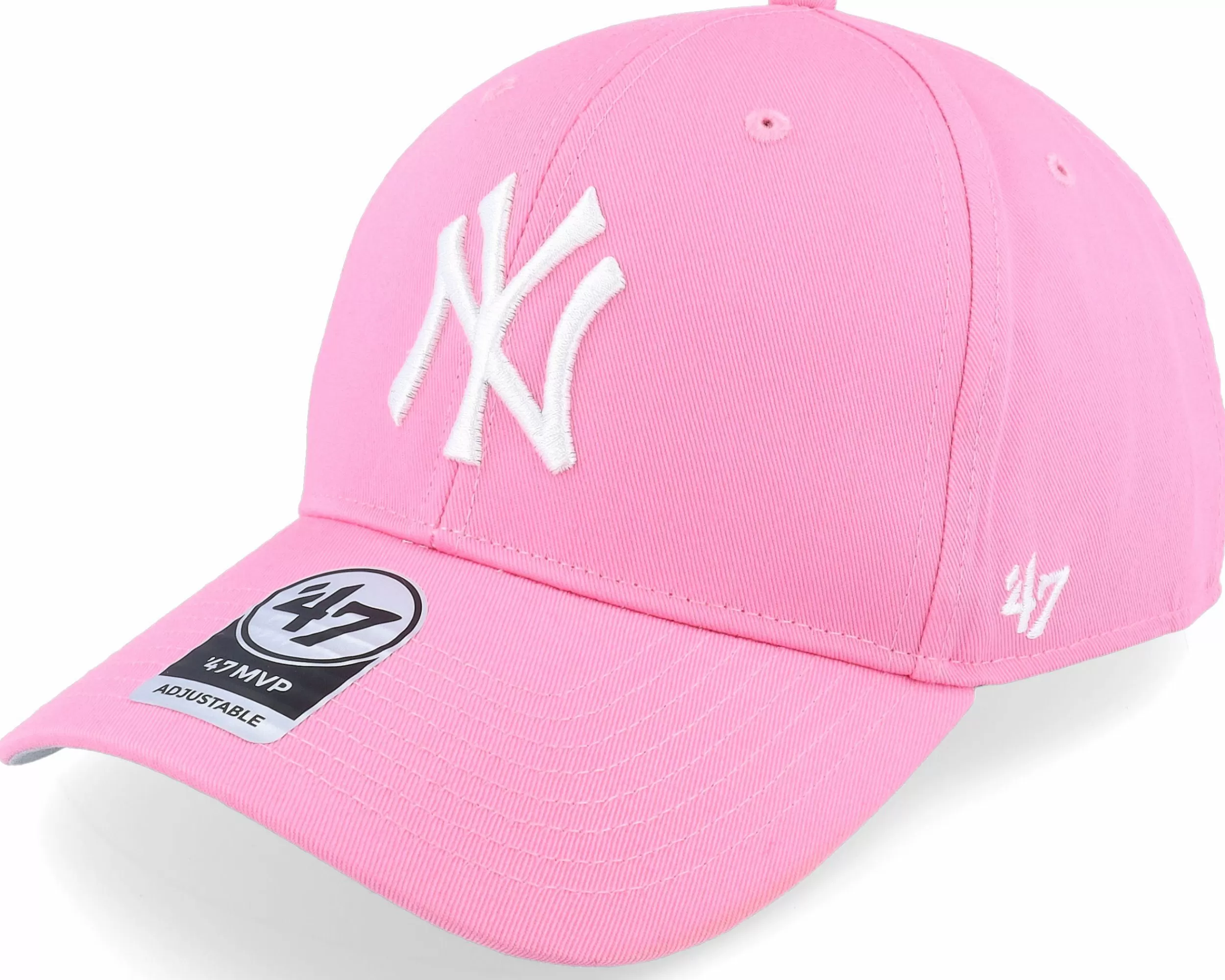 47 Brand New York Yankees Raised Basic Mvp Rose/White Adjustable - -Unisex Adjustable