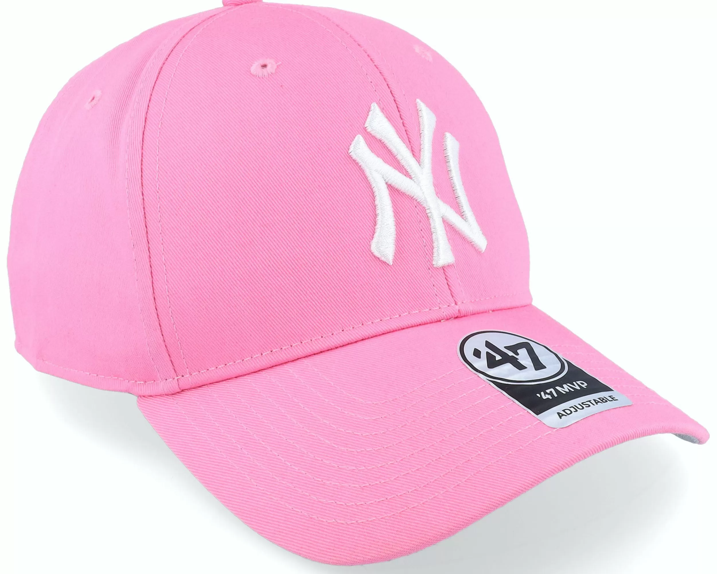 47 Brand New York Yankees Raised Basic Mvp Rose/White Adjustable - -Unisex Adjustable