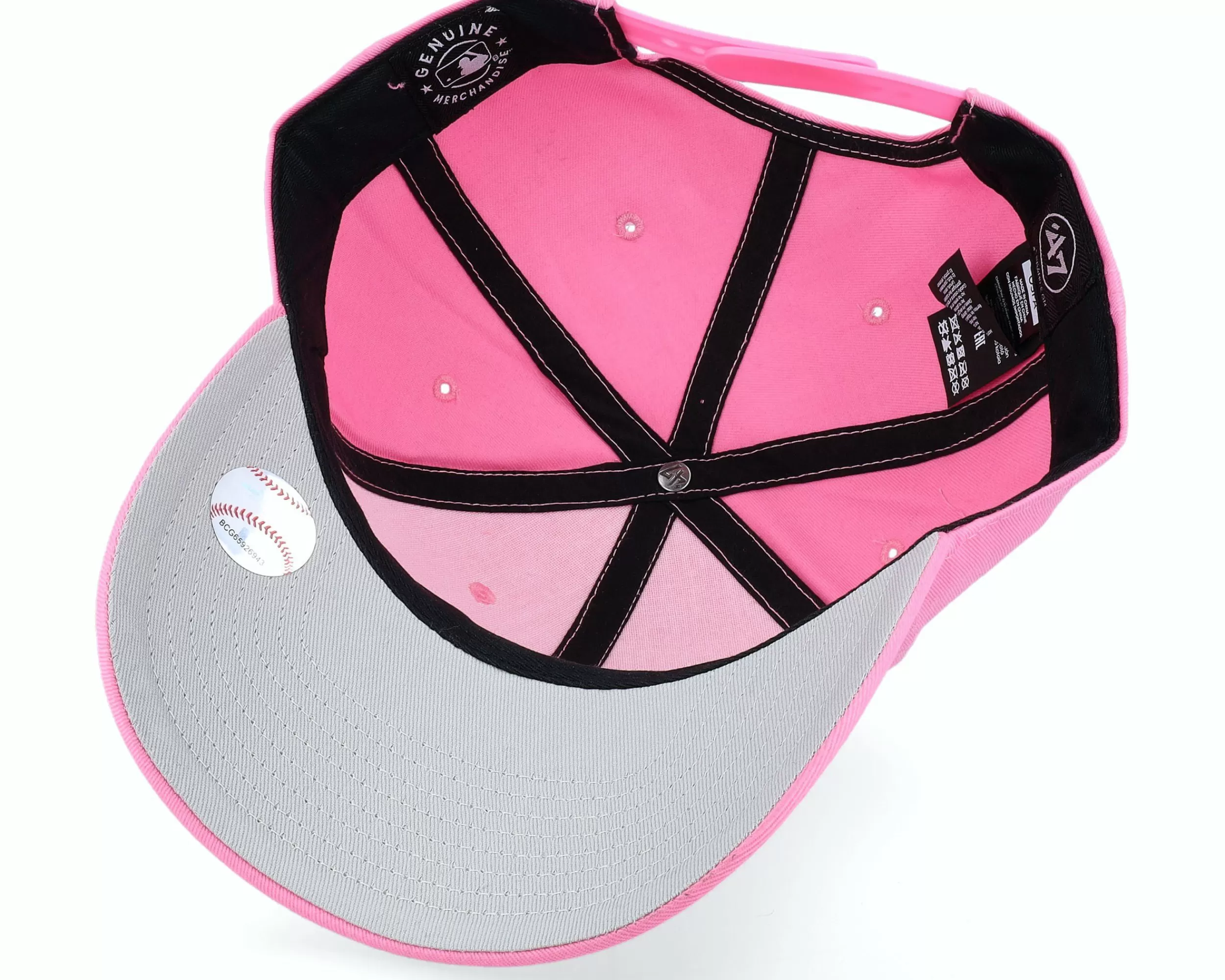 47 Brand New York Yankees Raised Basic Mvp Rose/White Adjustable - -Unisex Adjustable