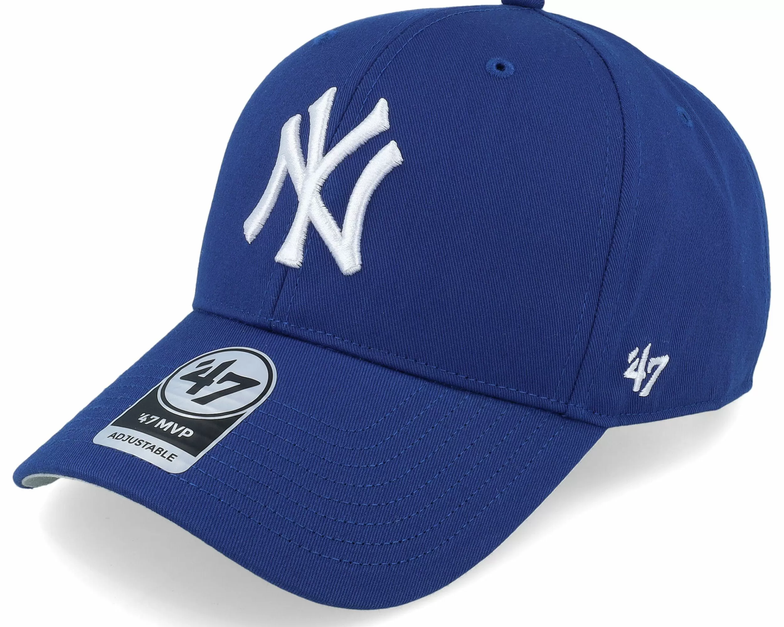 47 Brand New York Yankees Raised Basic Mvp Royal/White Adjustable - -Unisex Adjustable