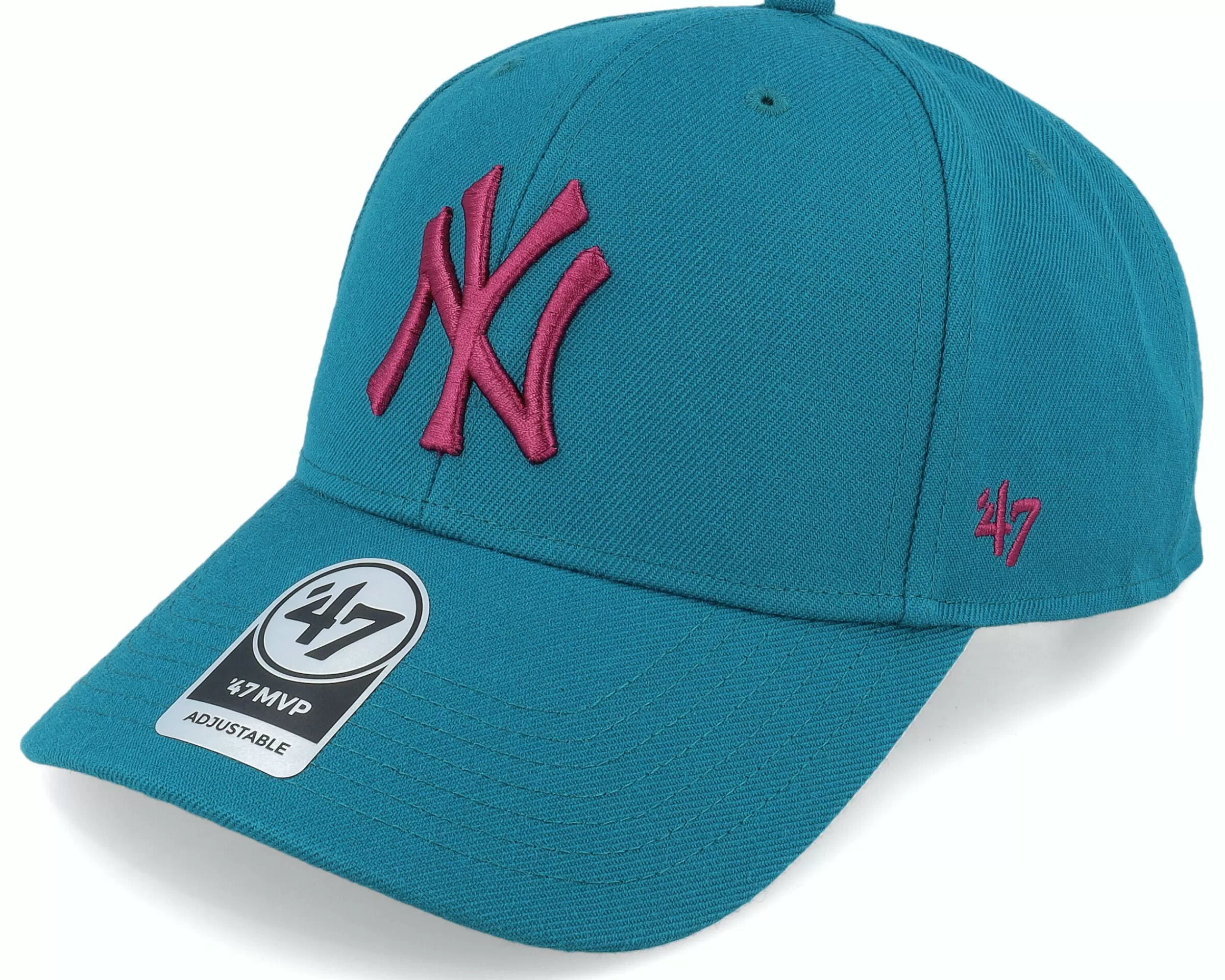 47 Brand New York Yankees Sure Shot Snapback Mvp Dark Teal Adjustable - -Unisex Adjustable