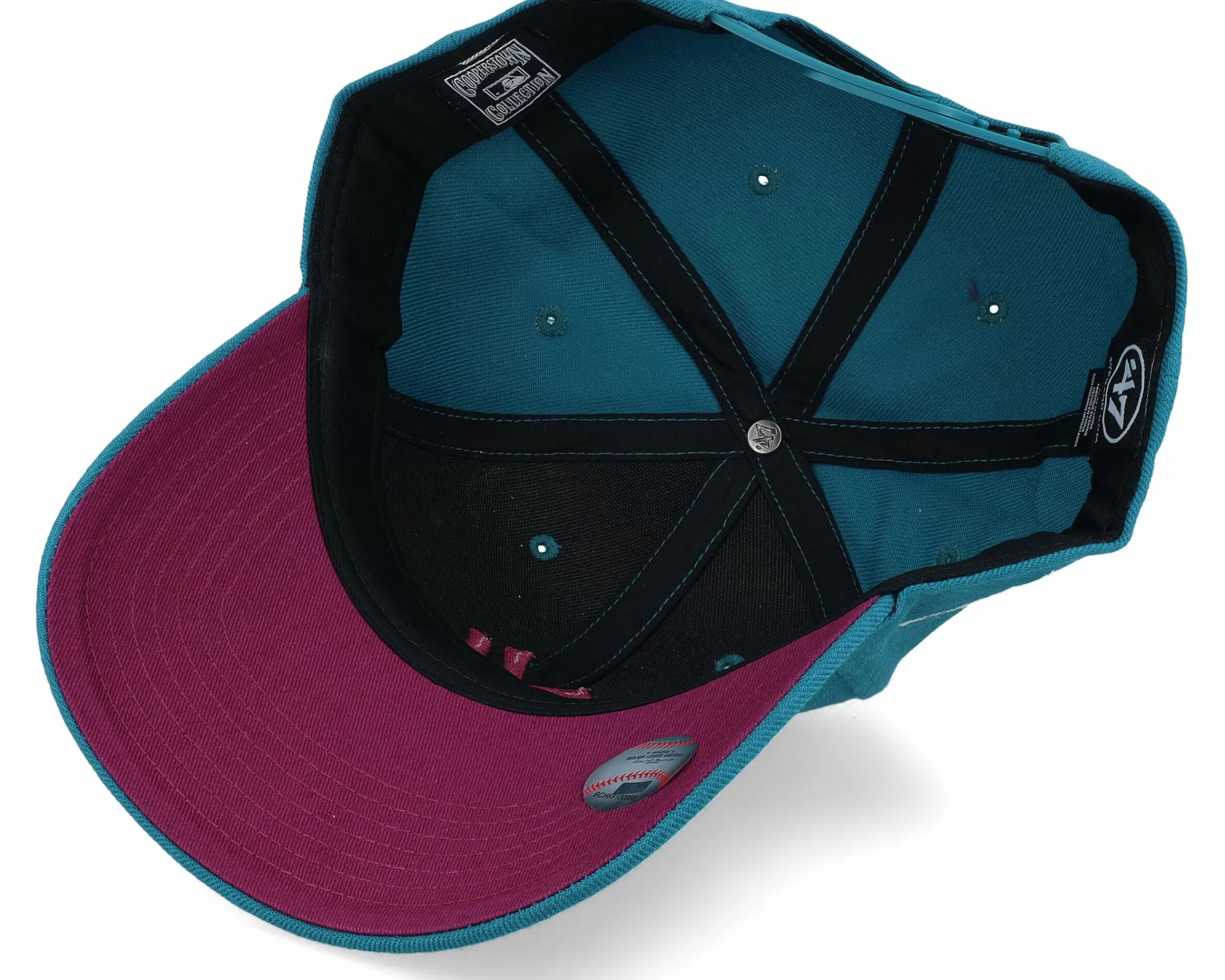 47 Brand New York Yankees Sure Shot Snapback Mvp Dark Teal Adjustable - -Unisex Adjustable
