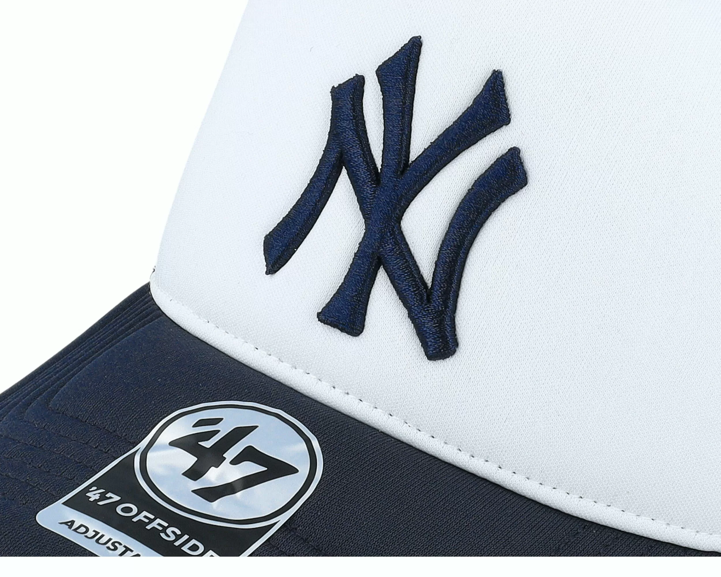 47 Brand New York Yankees Tri Tone Foam Offside Navy/White Trucker - -Unisex Trucker