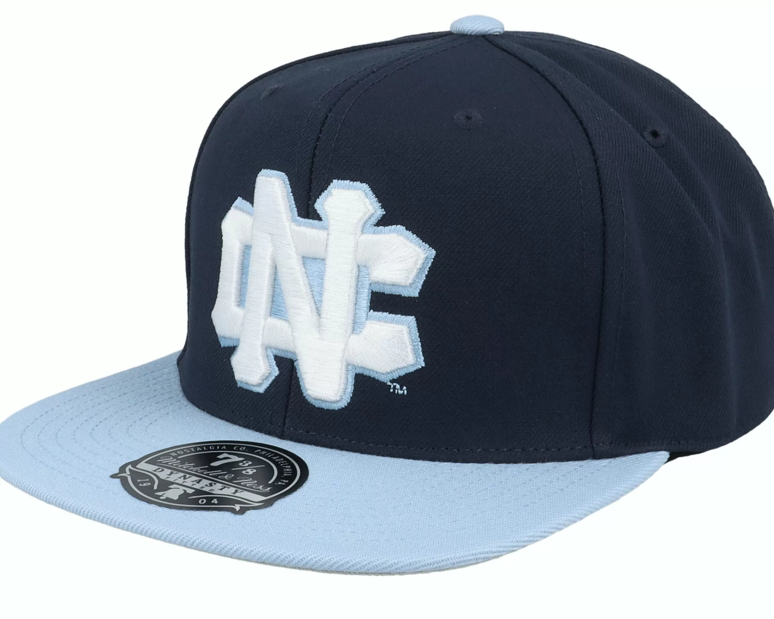 Mitchell & Ness North Carolina Tar Heels Core Side Navy Fitted - -Unisex Fitted