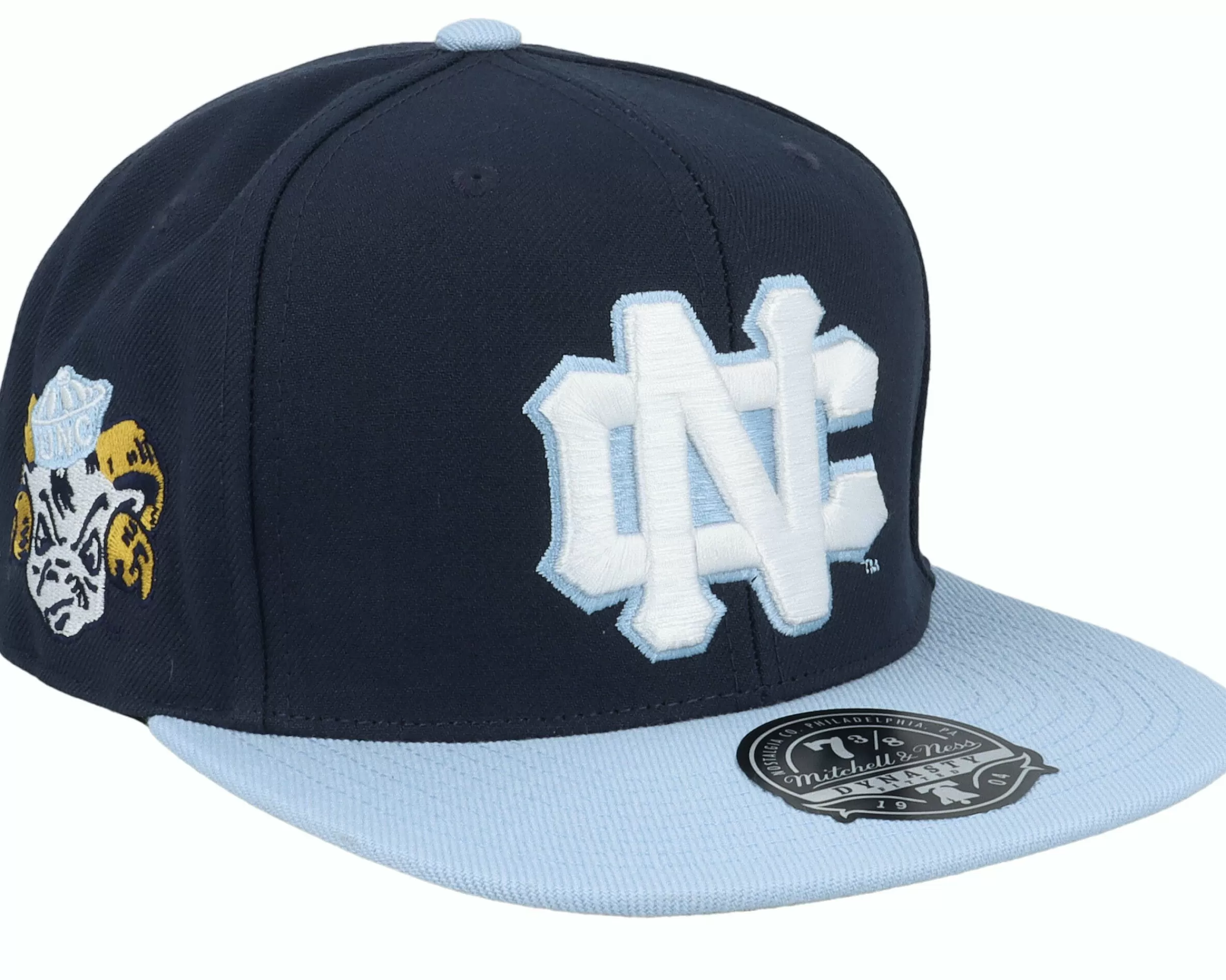Mitchell & Ness North Carolina Tar Heels Core Side Navy Fitted - -Unisex Fitted