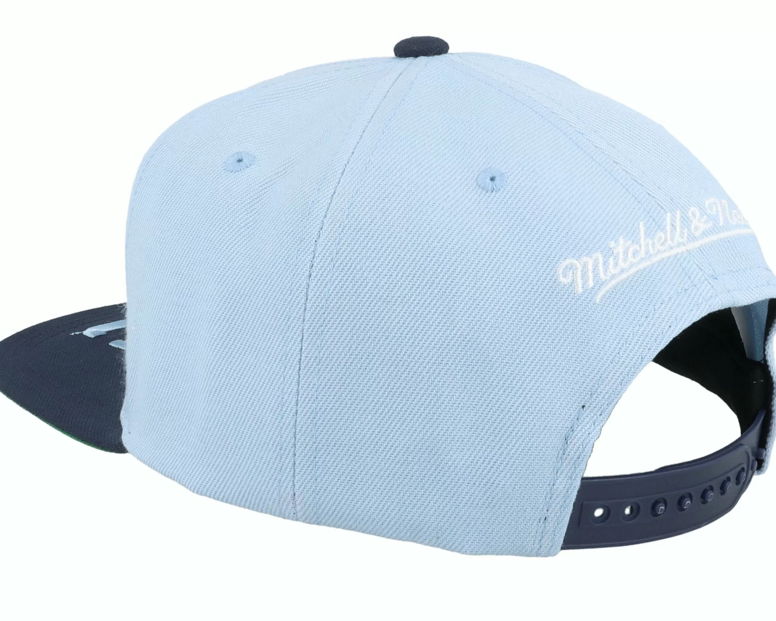 Mitchell & Ness North Carolina Tar Heels Logo Bill Light Blue/Navy Snapback - -Unisex Snapback