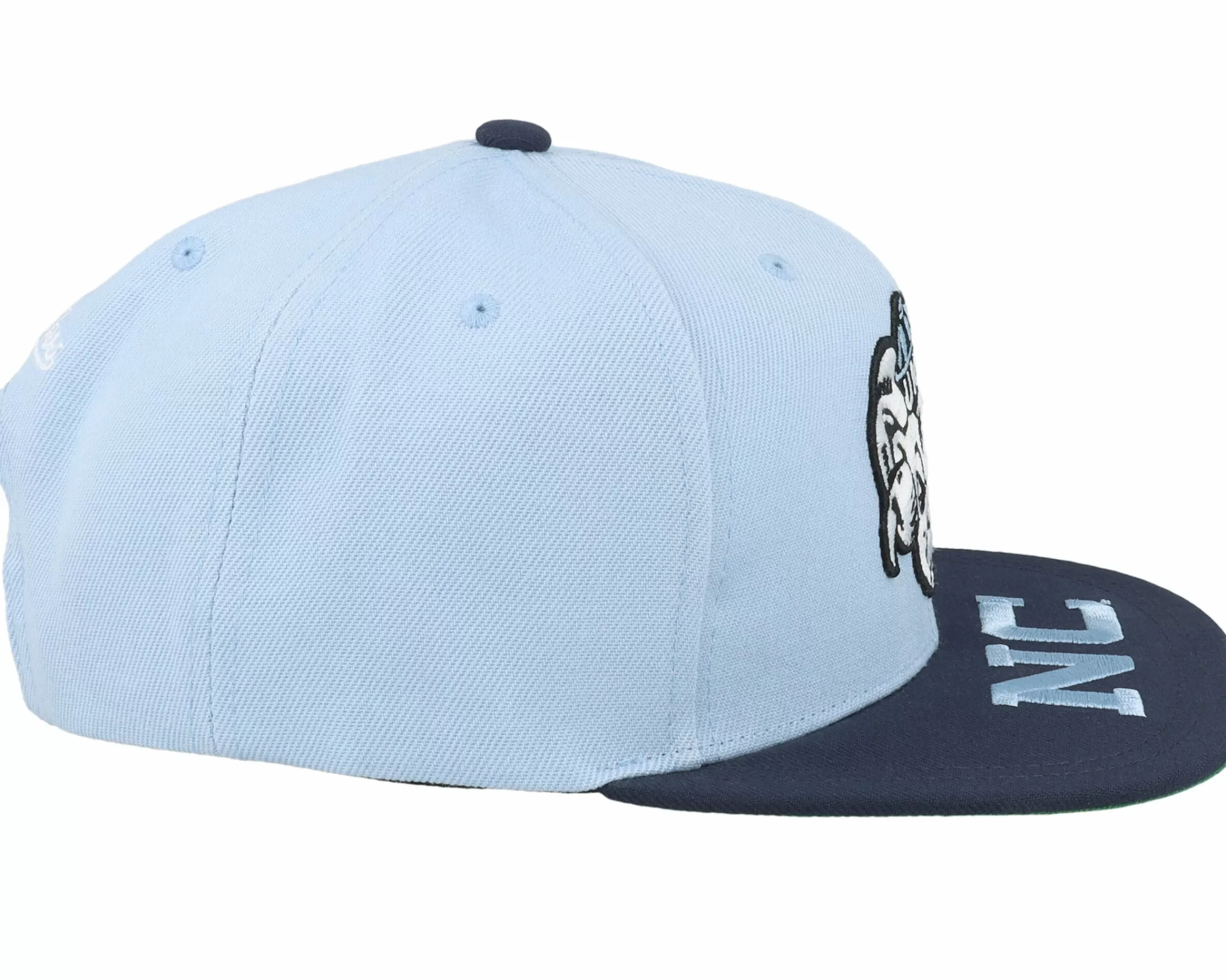 Mitchell & Ness North Carolina Tar Heels Logo Bill Light Blue/Navy Snapback - -Unisex Snapback