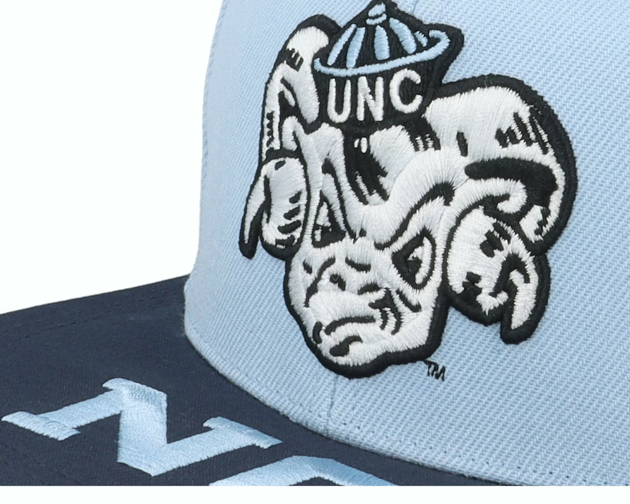 Mitchell & Ness North Carolina Tar Heels Logo Bill Light Blue/Navy Snapback - -Unisex Snapback