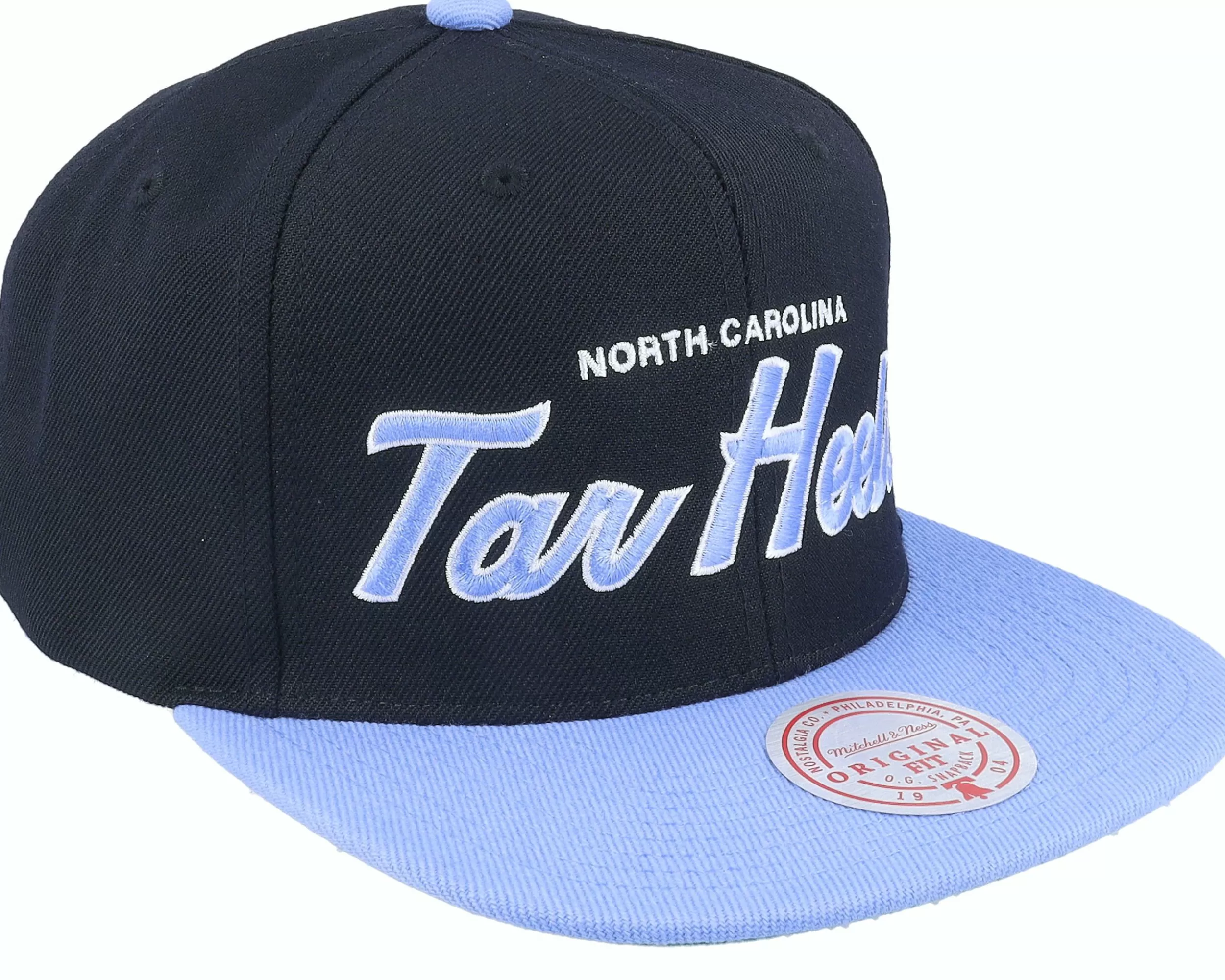 Mitchell & Ness North Carolina Tar Heels Team Script 2.0 Black Snapback - -Unisex Snapback