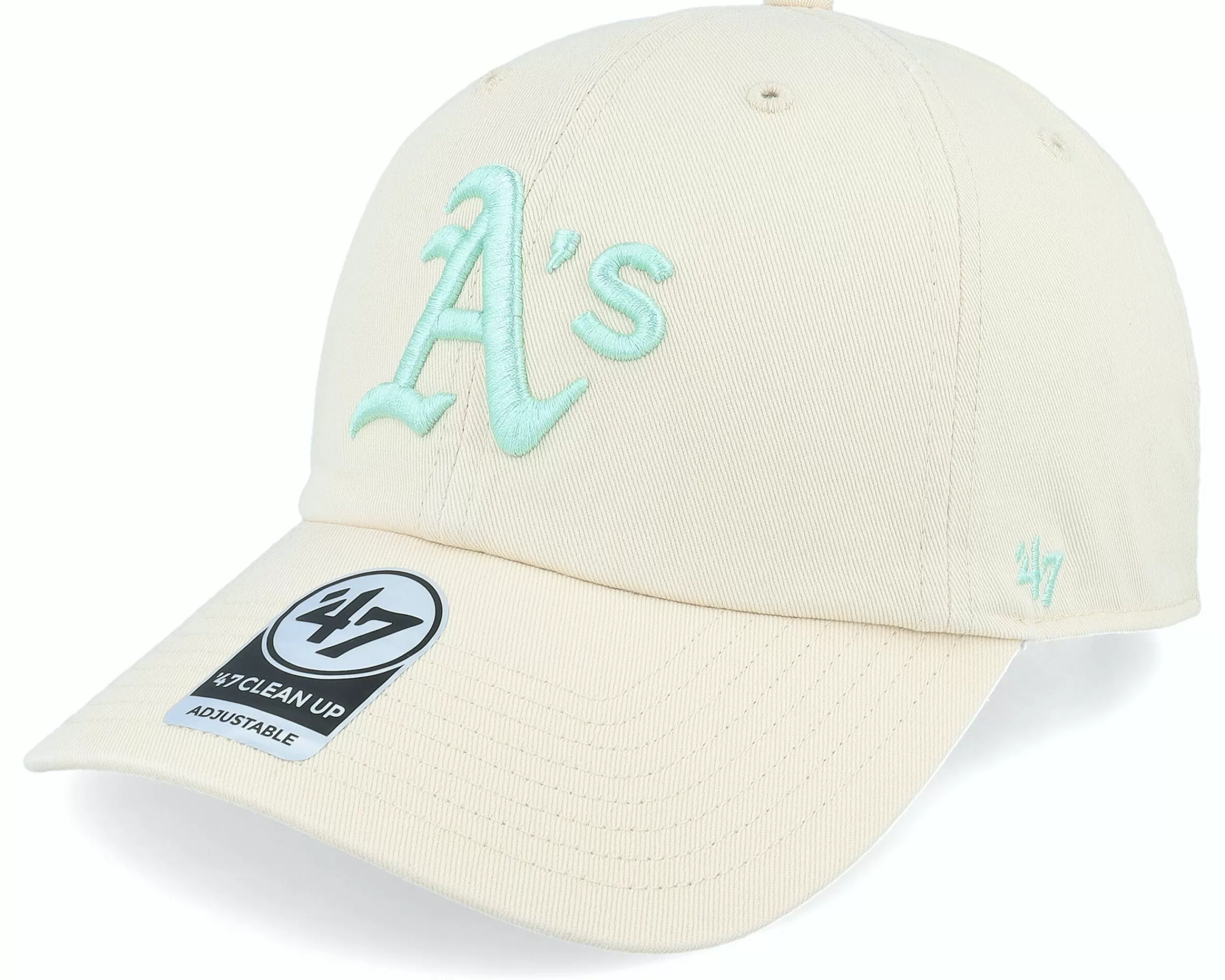 47 Brand Oakland Athletics Mlb Clean Up Natural Dad Cap - -Unisex Adjustable