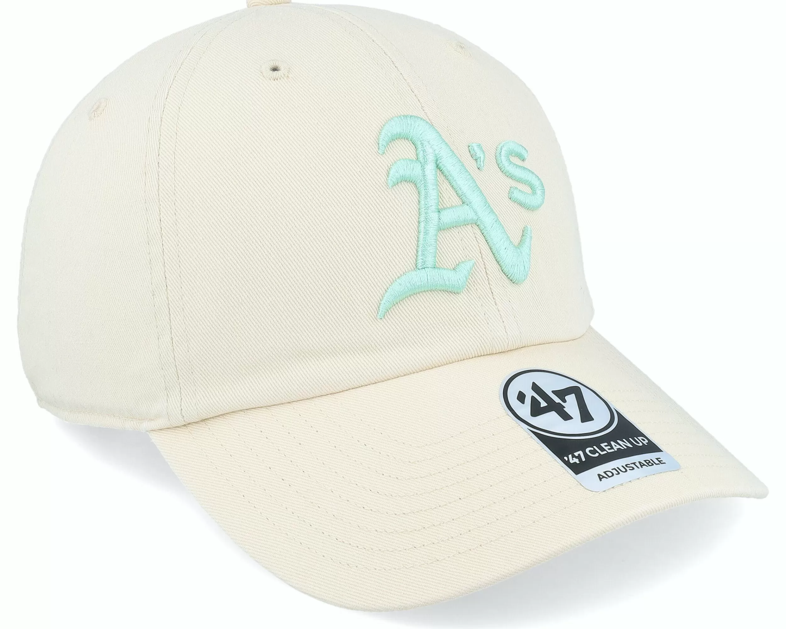 47 Brand Oakland Athletics Mlb Clean Up Natural Dad Cap - -Unisex Adjustable