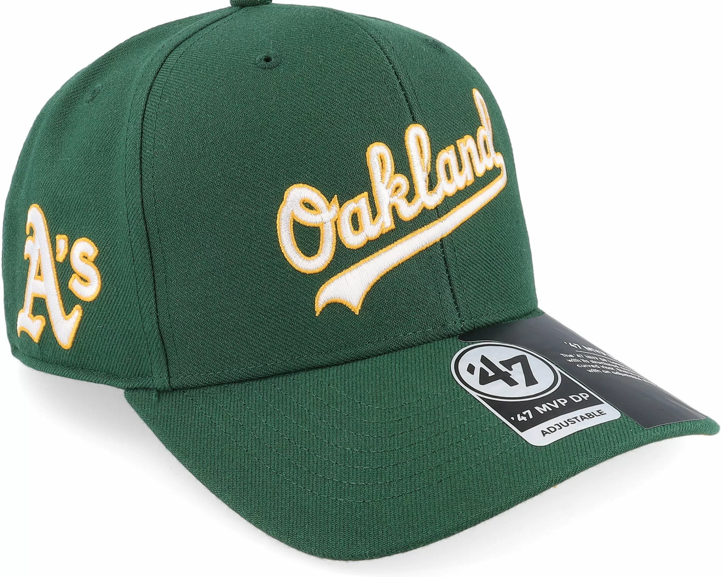 47 Brand Oakland Athletics Mlb Replica Script Mvp Dp Dark Green Adjustable - -Unisex Adjustable