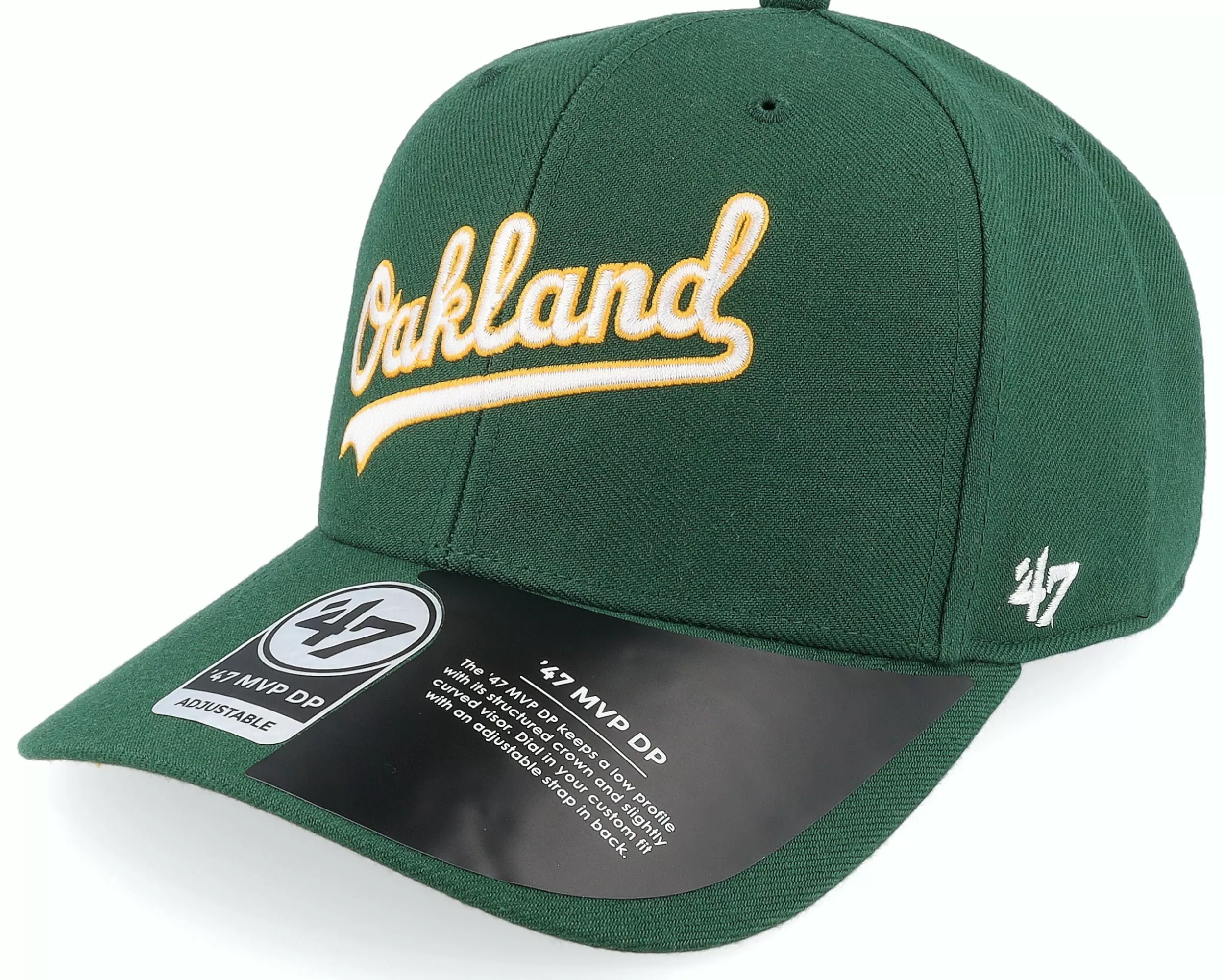 47 Brand Oakland Athletics Mlb Replica Script Mvp Dp Dark Green Adjustable - -Unisex Adjustable