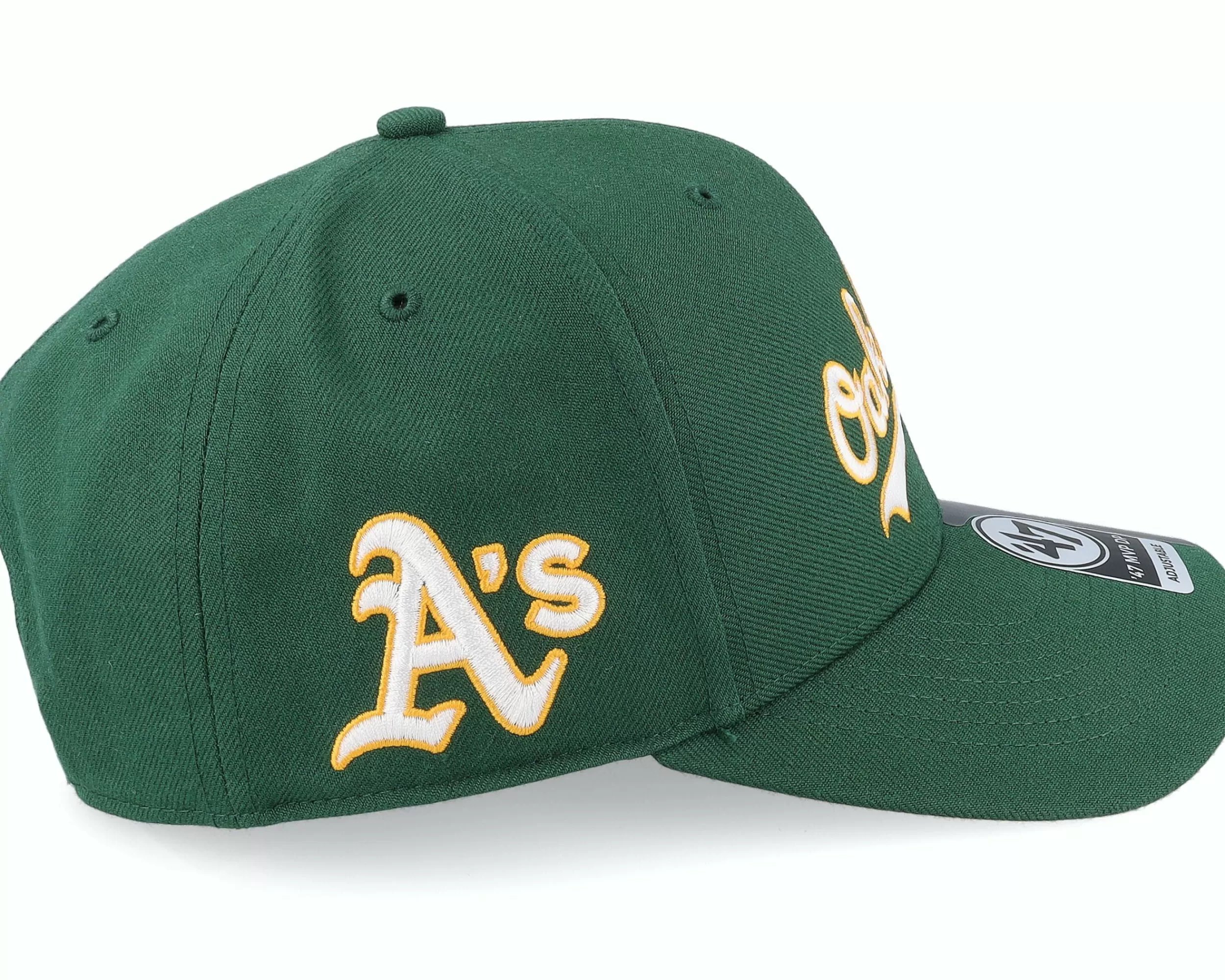 47 Brand Oakland Athletics Mlb Replica Script Mvp Dp Dark Green Adjustable - -Unisex Adjustable