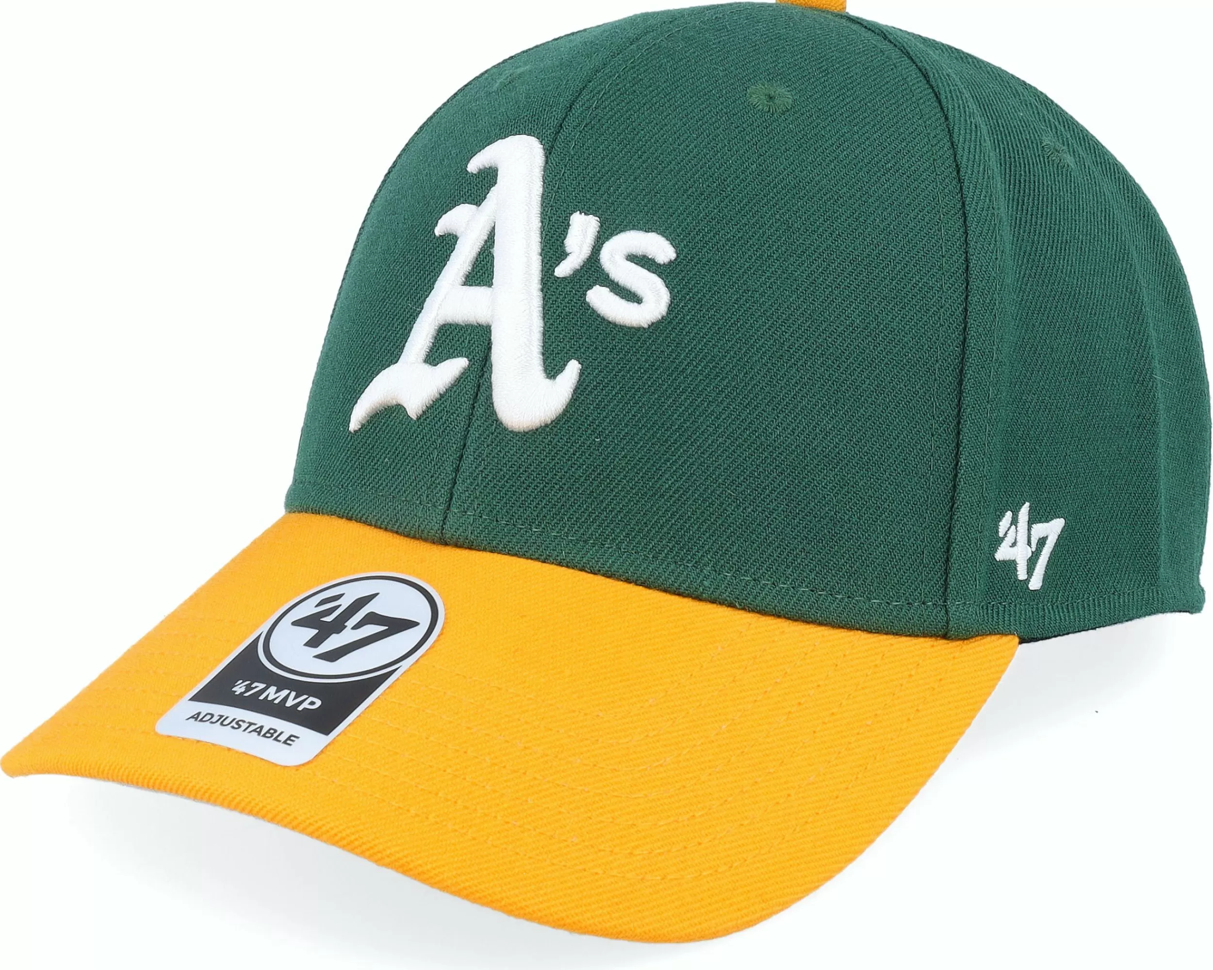 47 Brand Oakland Athletics Sure Shot Mvp Dark Green/Yellow Adjustable - -Unisex Adjustable