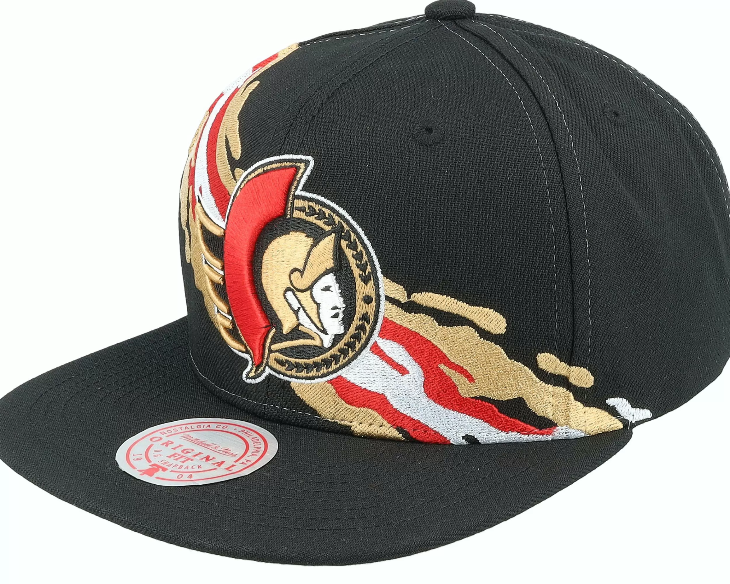 Mitchell & Ness Ottawa Senators Vintage Paintbrush Black Snapback - -Unisex Snapback