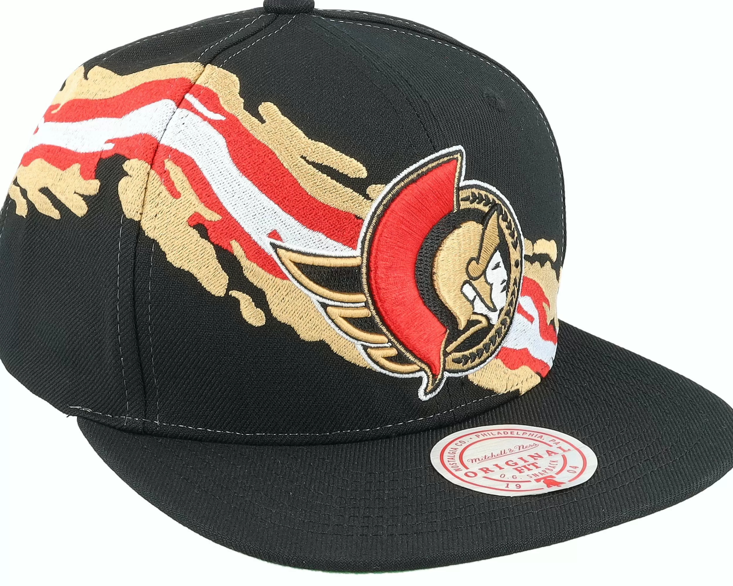 Mitchell & Ness Ottawa Senators Vintage Paintbrush Black Snapback - -Unisex Snapback