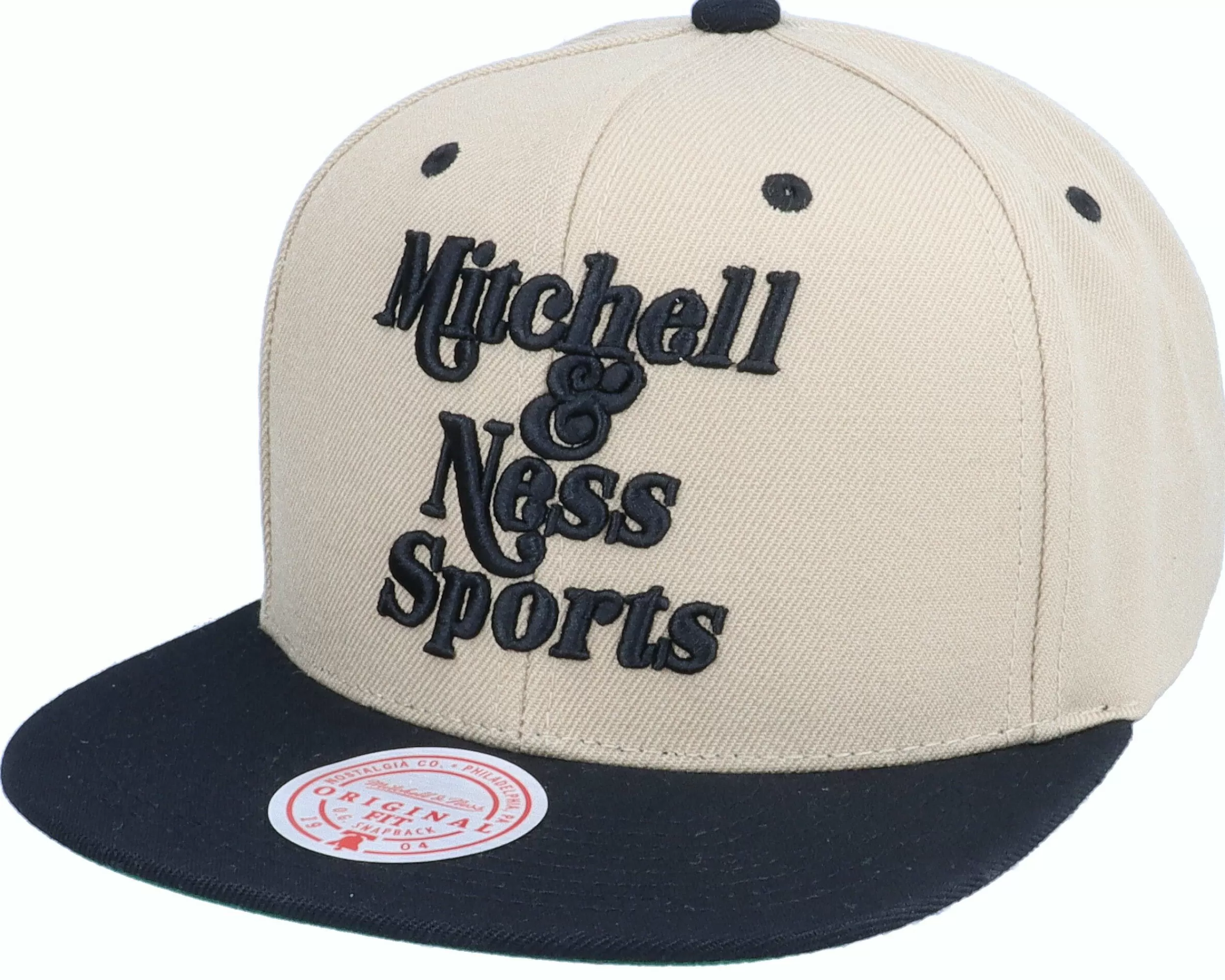 Mitchell & Ness Own Brand Two Tone Retro Black/Tan Snapback - -Unisex Snapback
