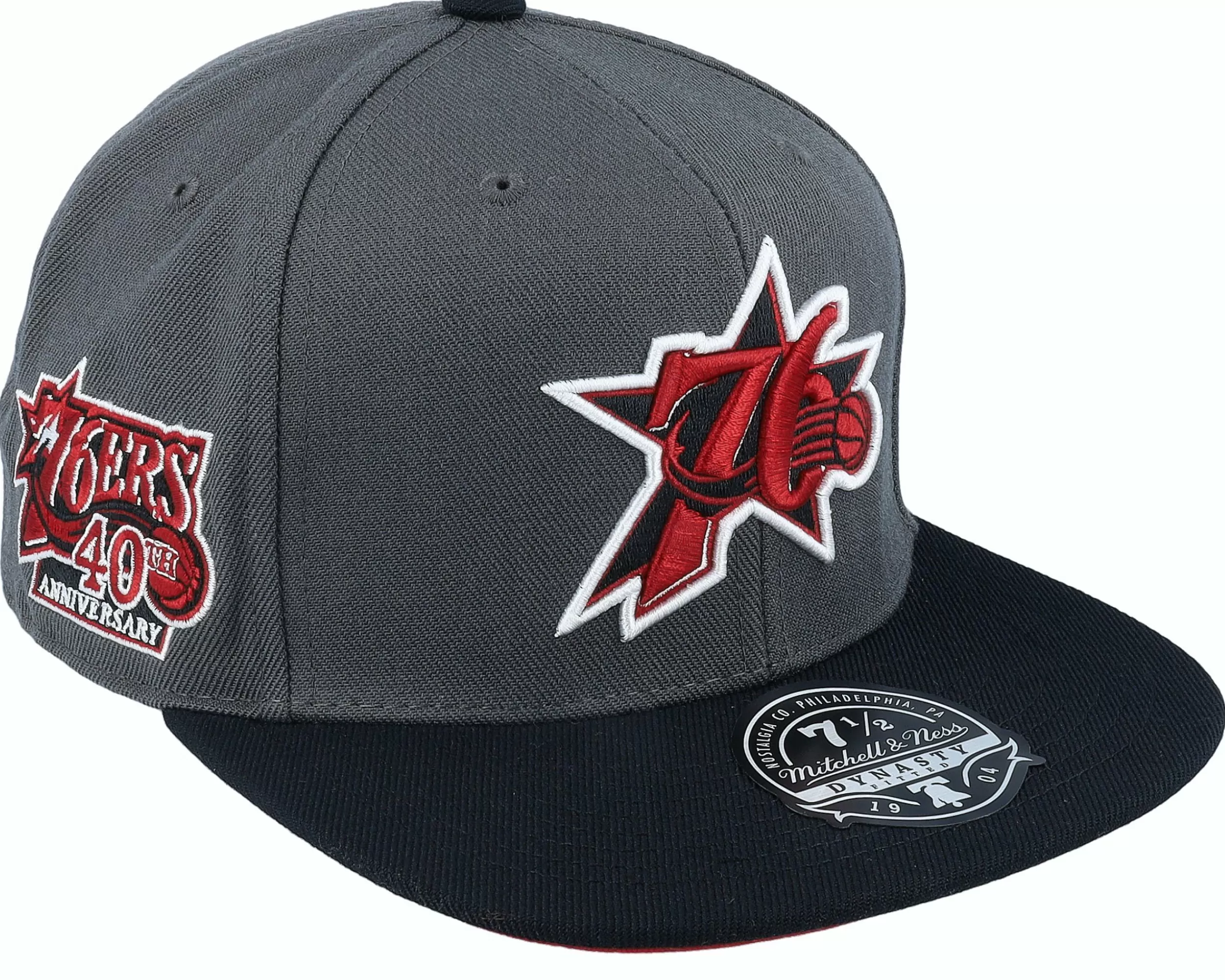 Mitchell & Ness Philadelphia 76Ers Born And Bred Grey/Black Fitted - -Unisex Fitted