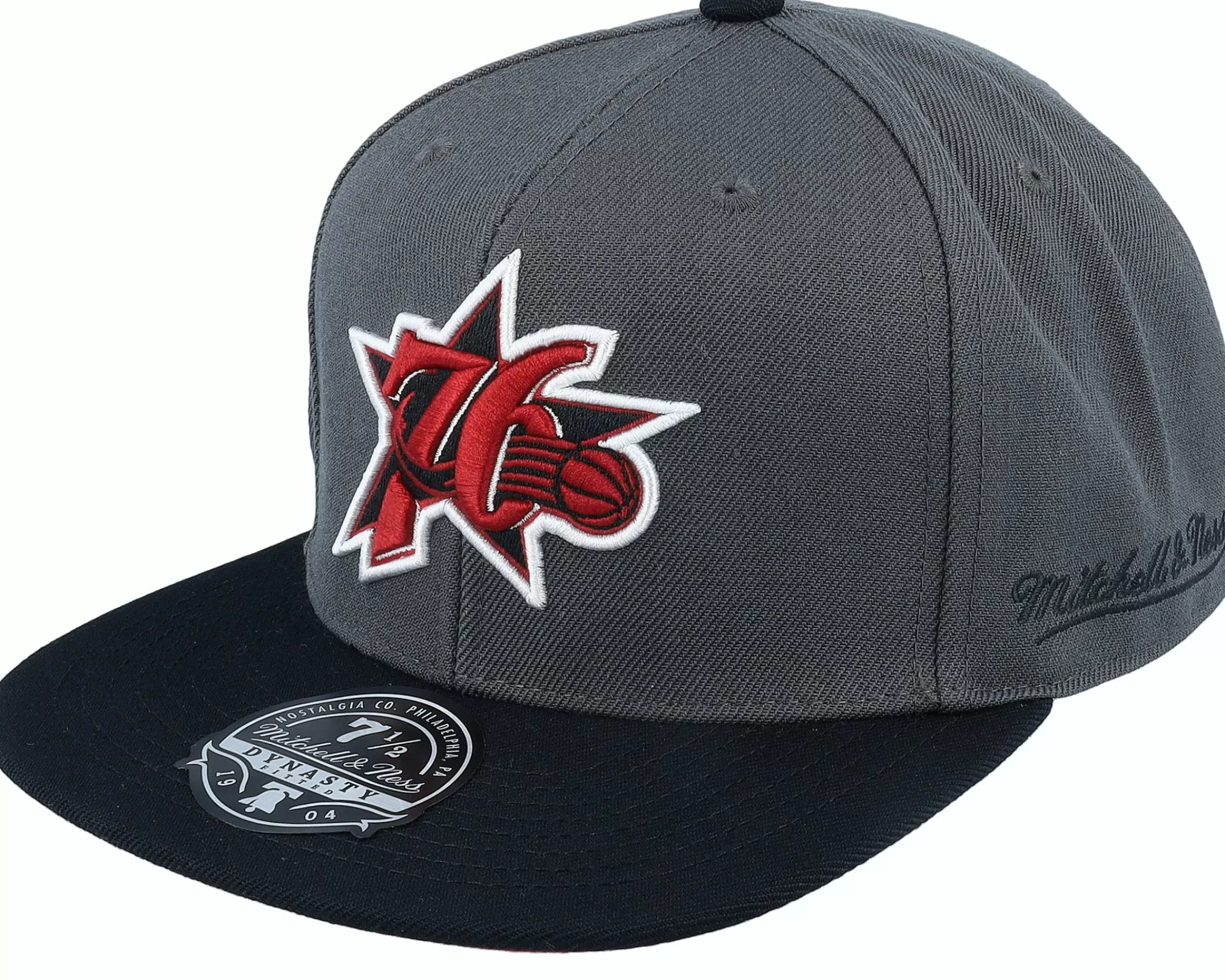 Mitchell & Ness Philadelphia 76Ers Born And Bred Grey/Black Fitted - -Unisex Fitted