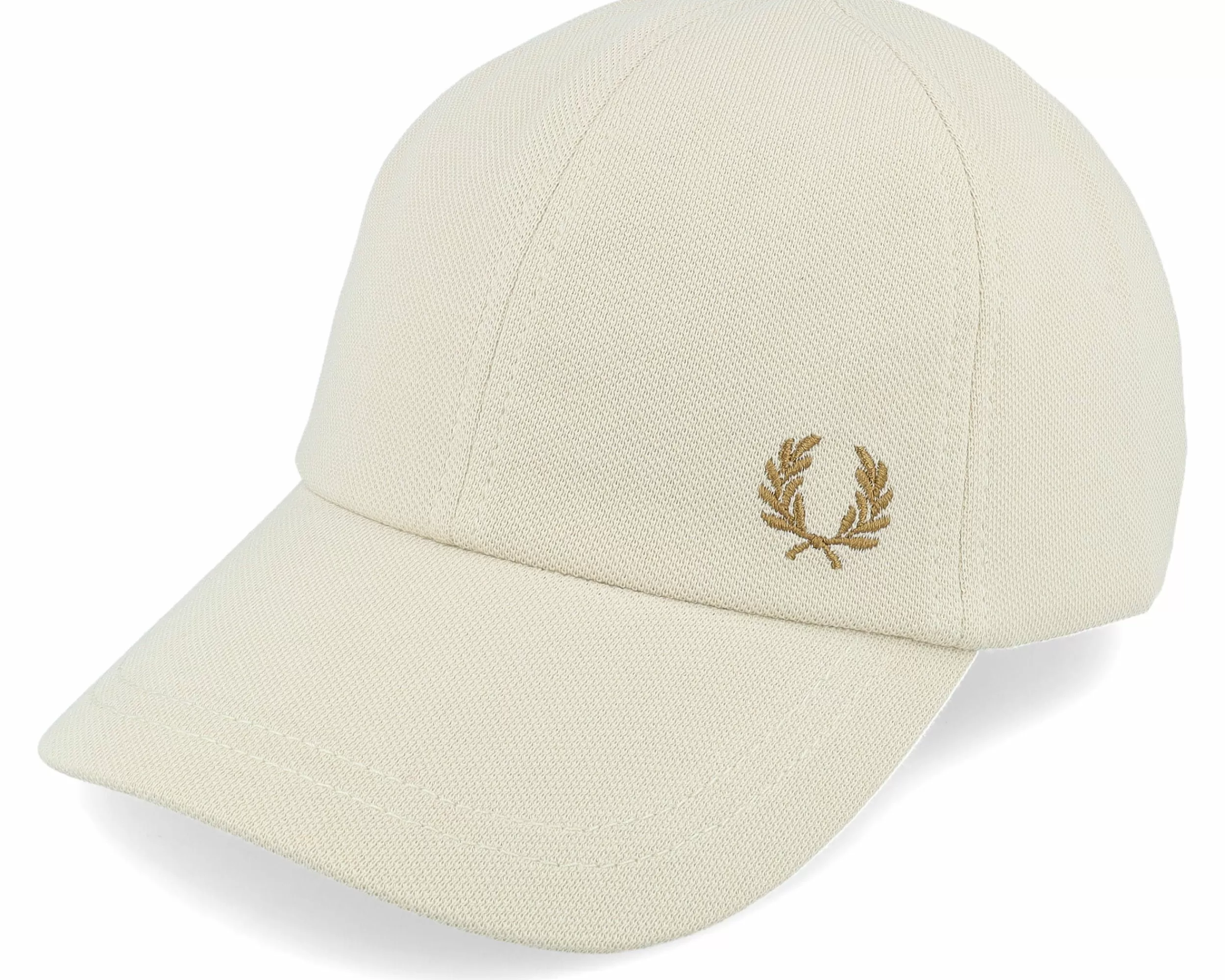 Fred Perry Pique Classic Cap T03 Oatmeal/Dark Caramel Dad Cap - -Unisex Dad Cap