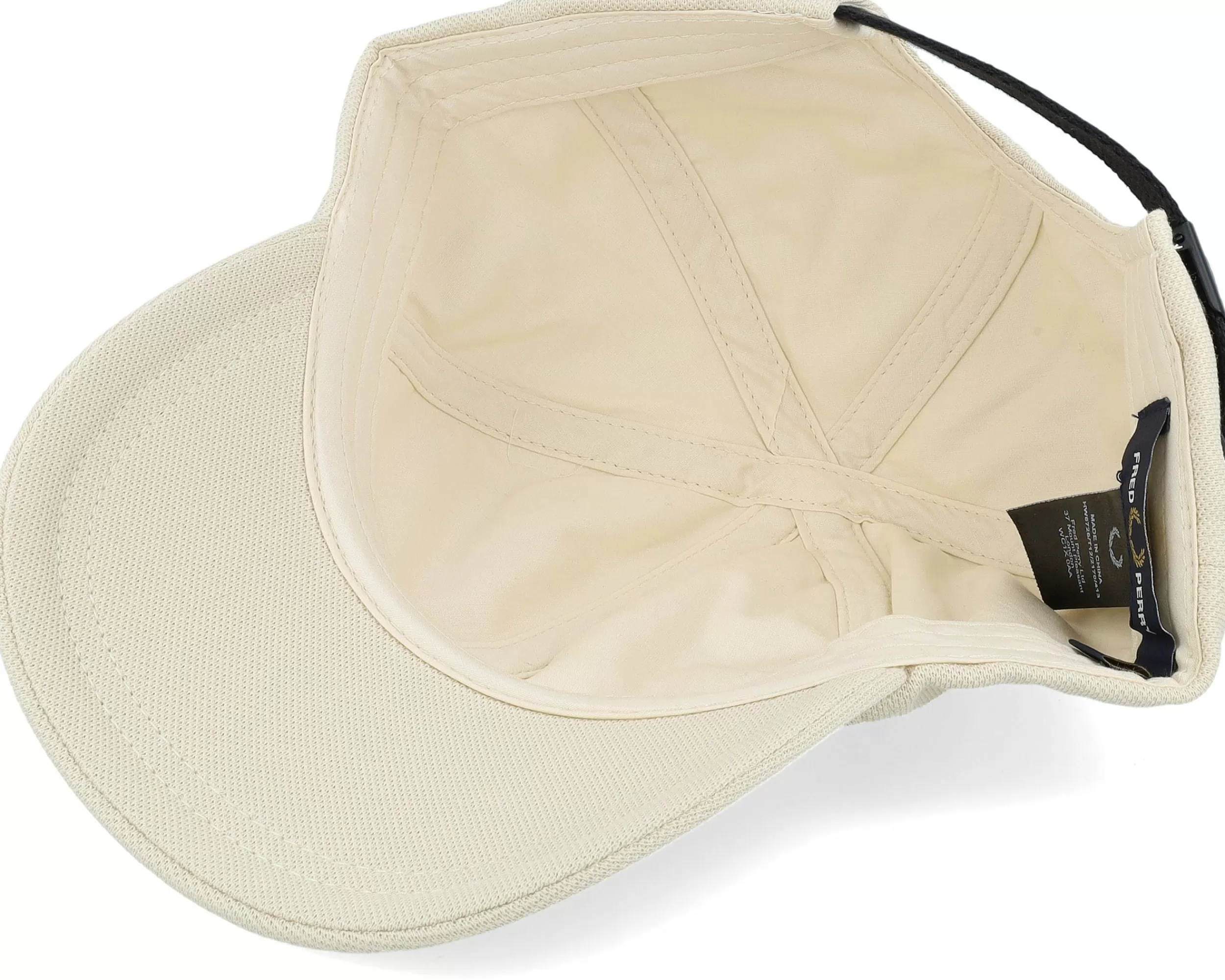 Fred Perry Pique Classic Cap T03 Oatmeal/Dark Caramel Dad Cap - -Unisex Dad Cap