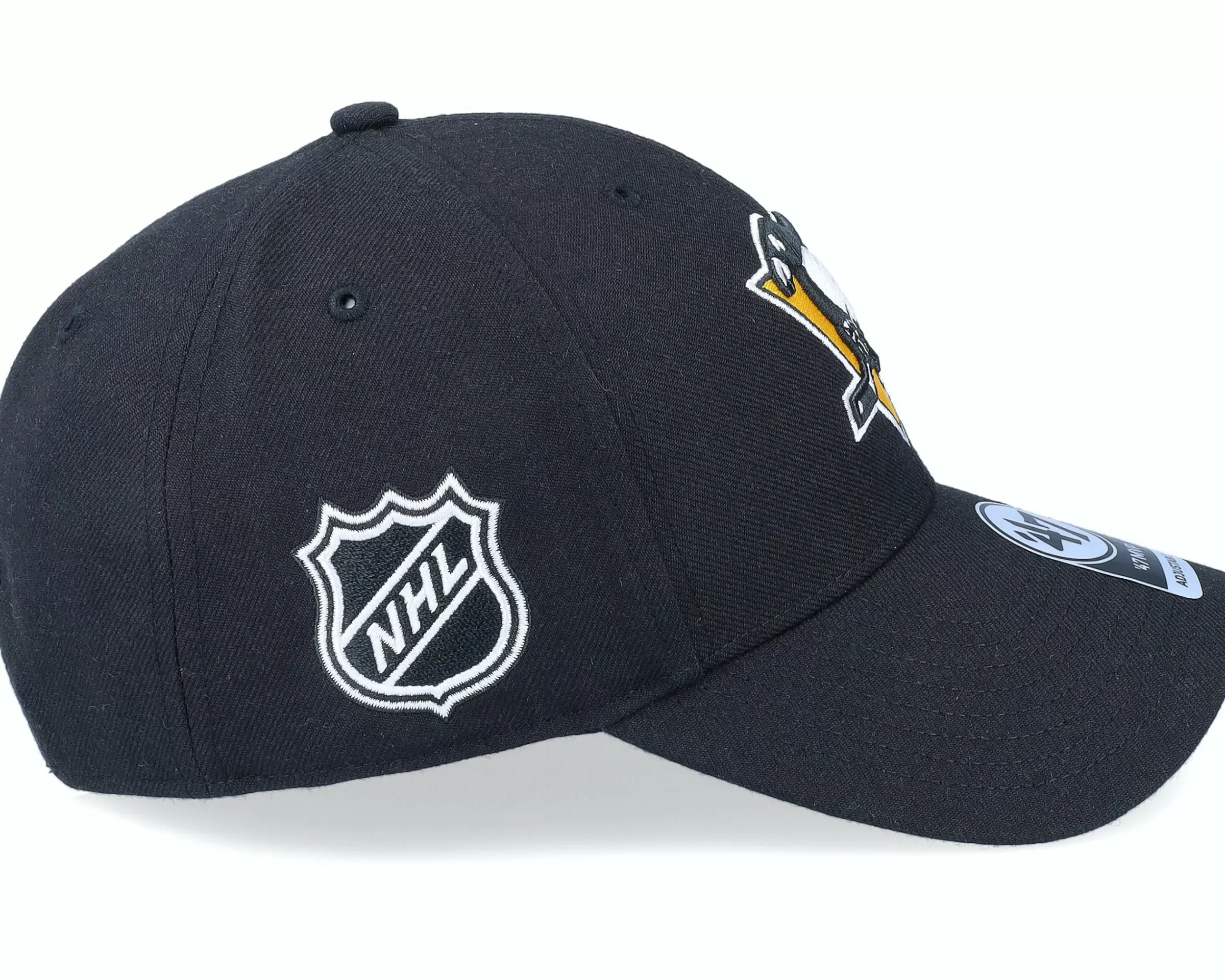 47 Brand Pittsburgh Penguins Nhl Sure Shot Mvp Black Adjustable - -Unisex Adjustable
