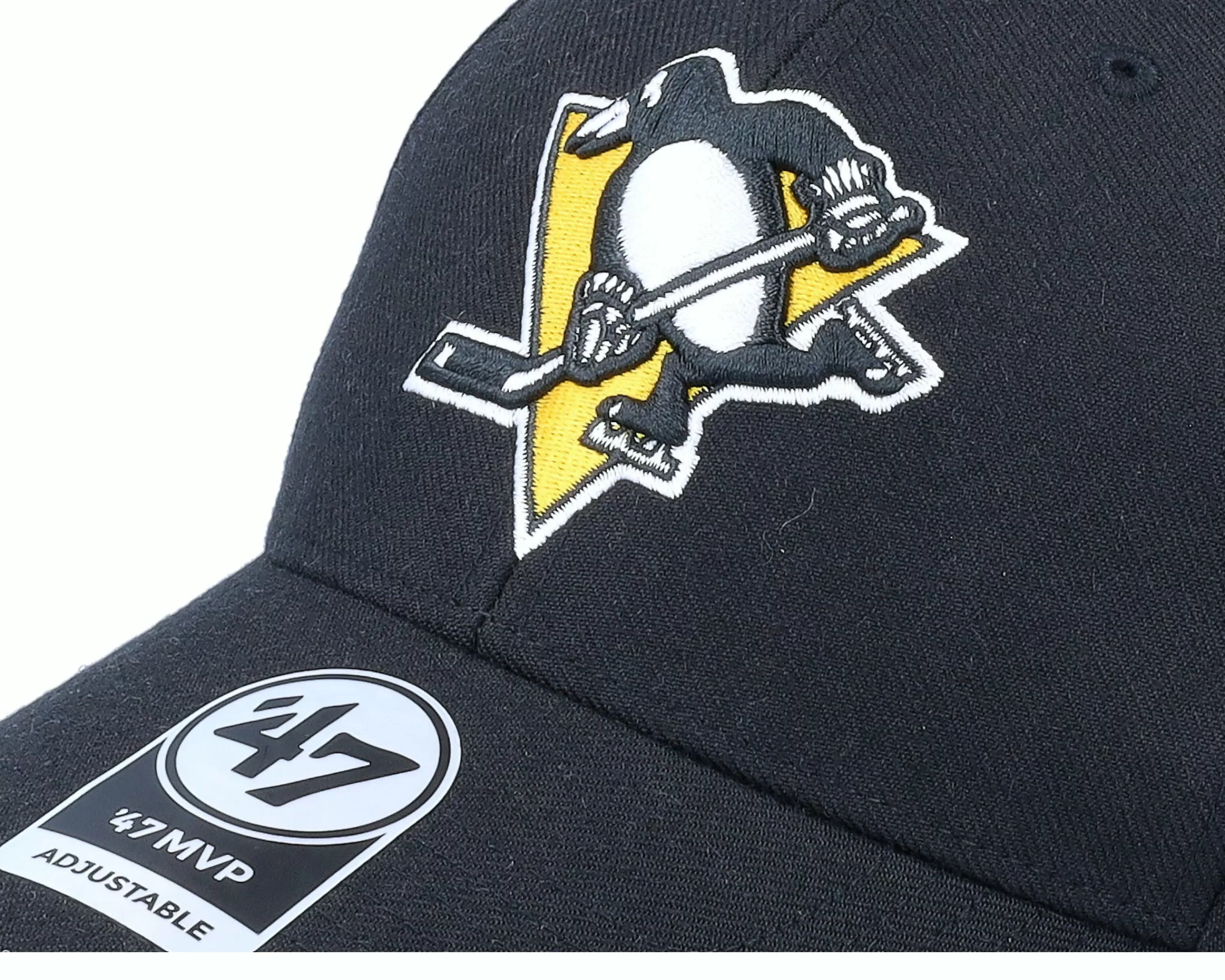 47 Brand Pittsburgh Penguins Nhl Sure Shot Mvp Black Adjustable - -Unisex Adjustable