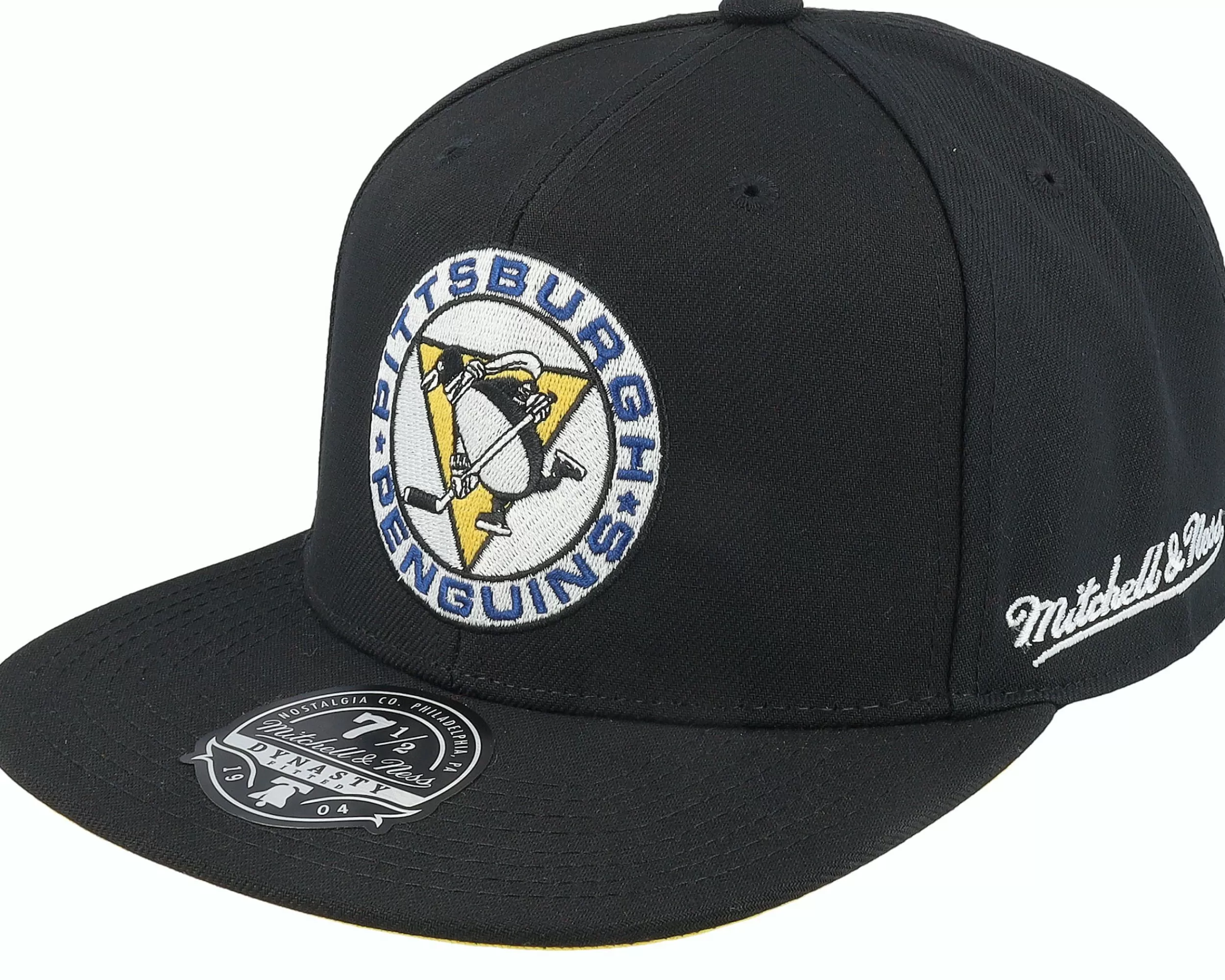 Mitchell & Ness Pittsburgh Penguins Vintage Black Fitted - -Unisex Fitted