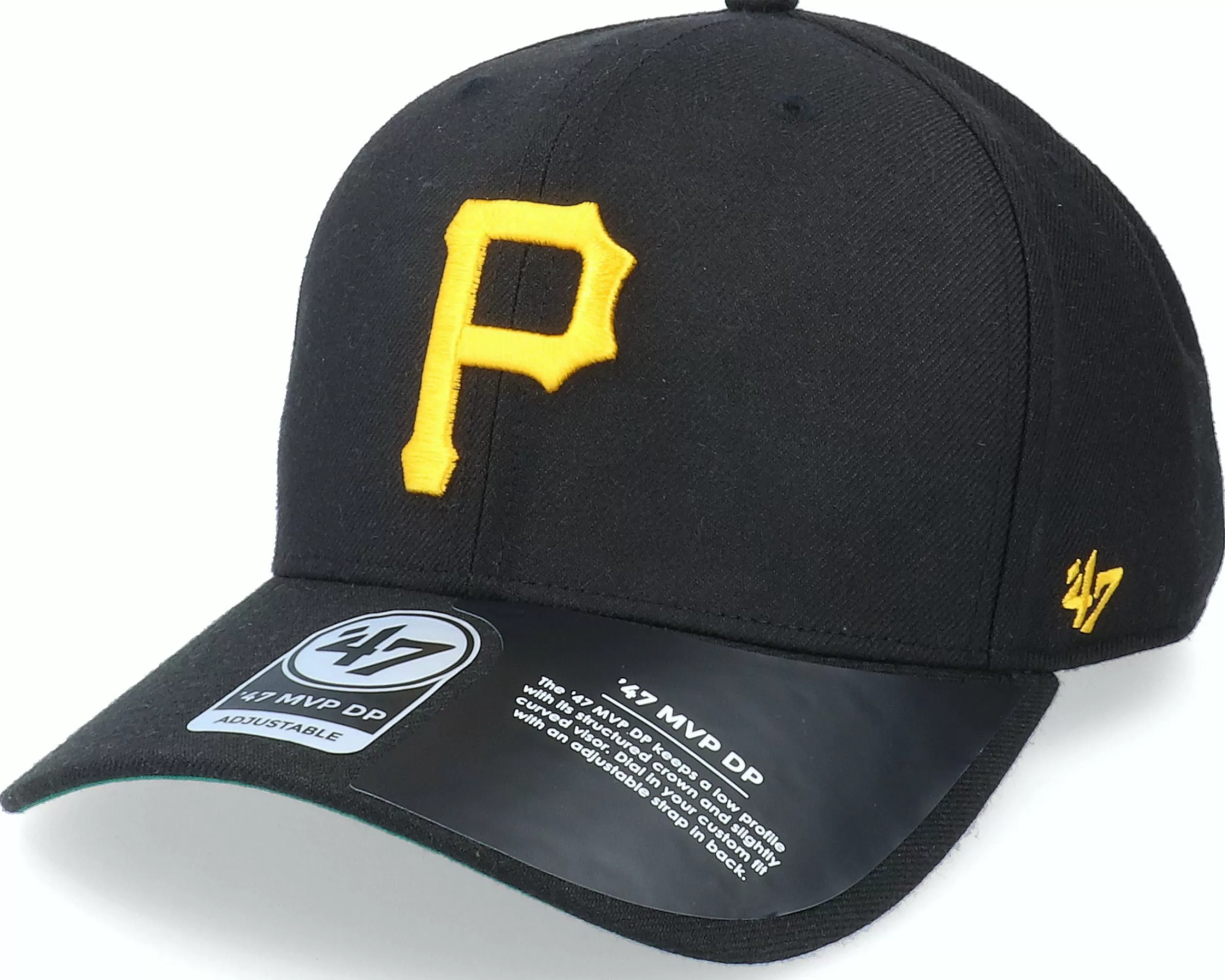 47 Brand Pittsburgh Pirates Cold Zone Mvp Dp Black Adjustable - -Unisex Adjustable