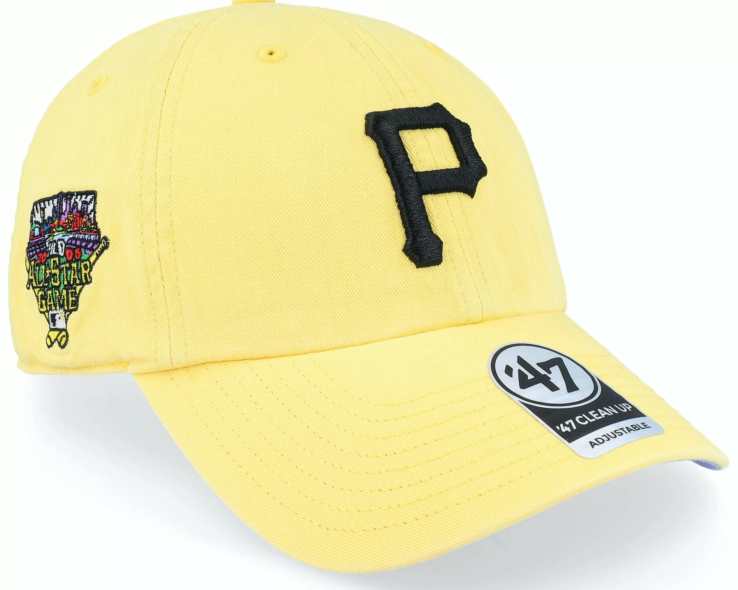 47 Brand Pittsburgh Pirates Mlb Double Under 47 Clean Up Maize Dad Cap - -Unisex Dad Cap