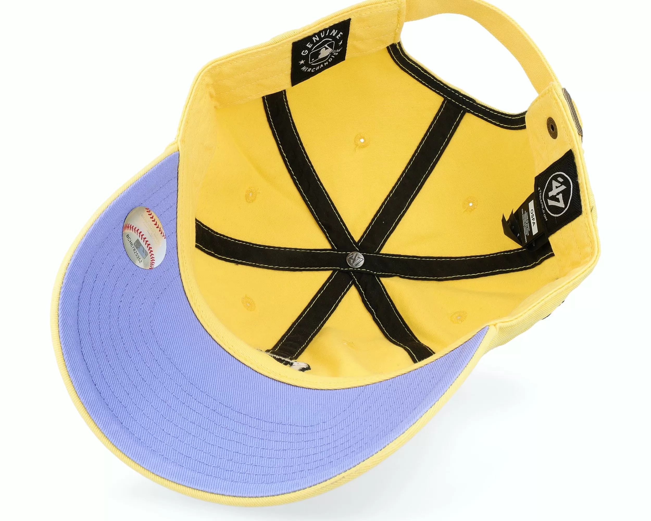 47 Brand Pittsburgh Pirates Mlb Double Under 47 Clean Up Maize Dad Cap - -Unisex Dad Cap