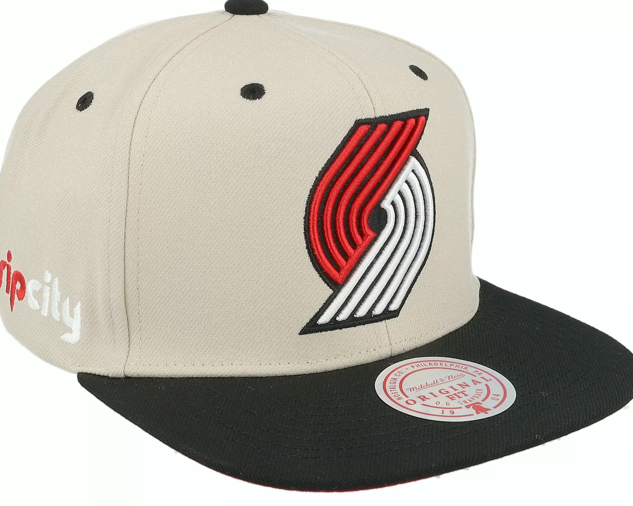 Mitchell & Ness Portland Trail Blazers Sail Two Tone Off White Snapback - -Unisex Snapback