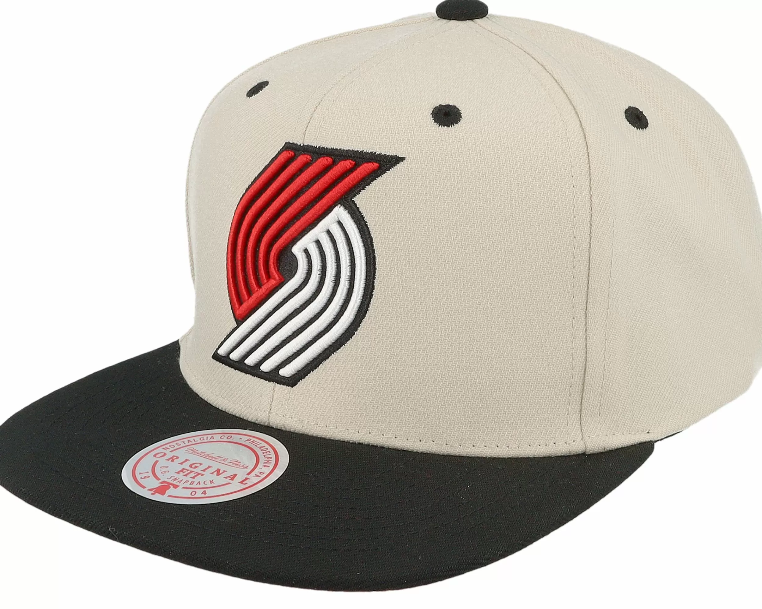 Mitchell & Ness Portland Trail Blazers Sail Two Tone Off White Snapback - -Unisex Snapback