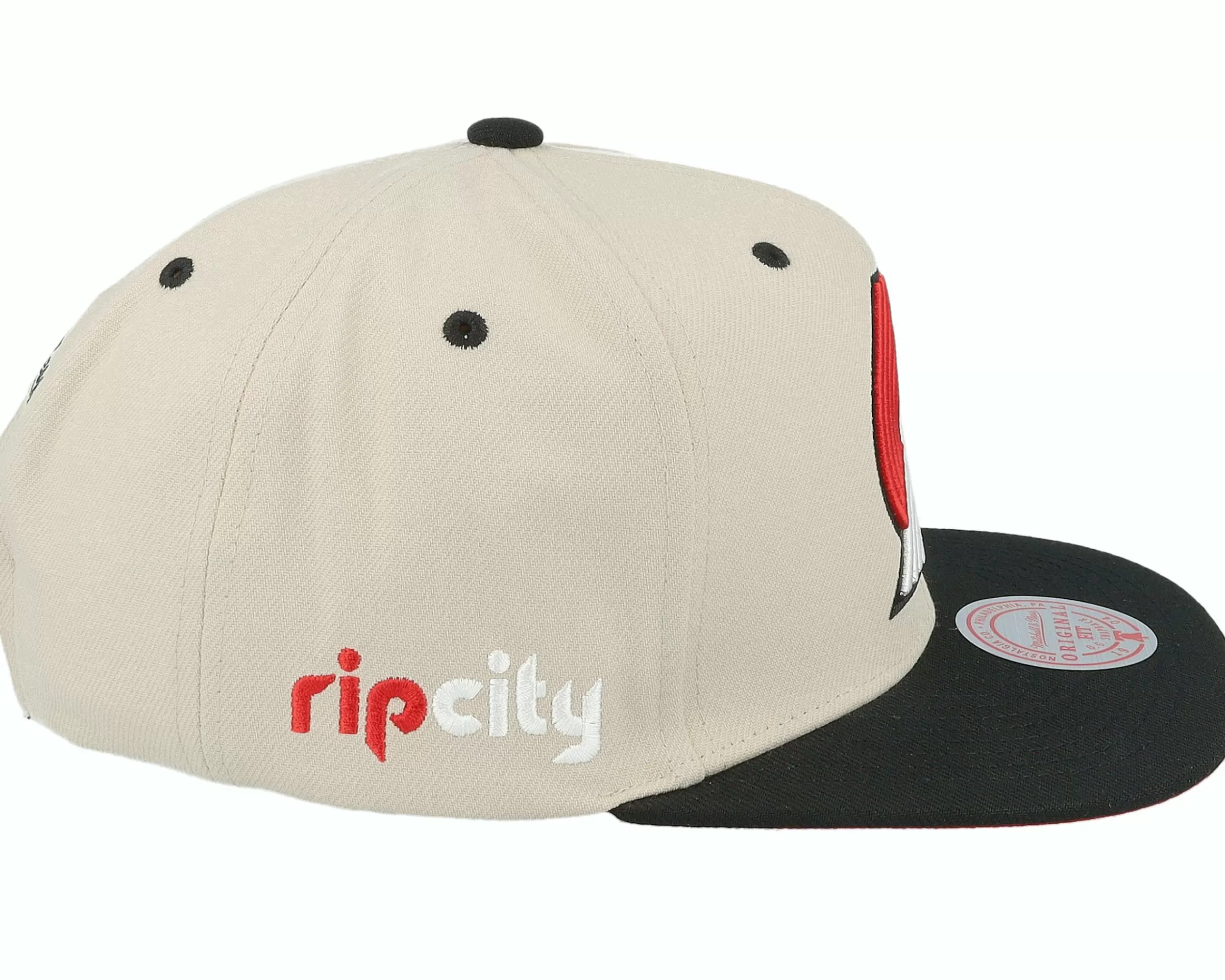 Mitchell & Ness Portland Trail Blazers Sail Two Tone Off White Snapback - -Unisex Snapback