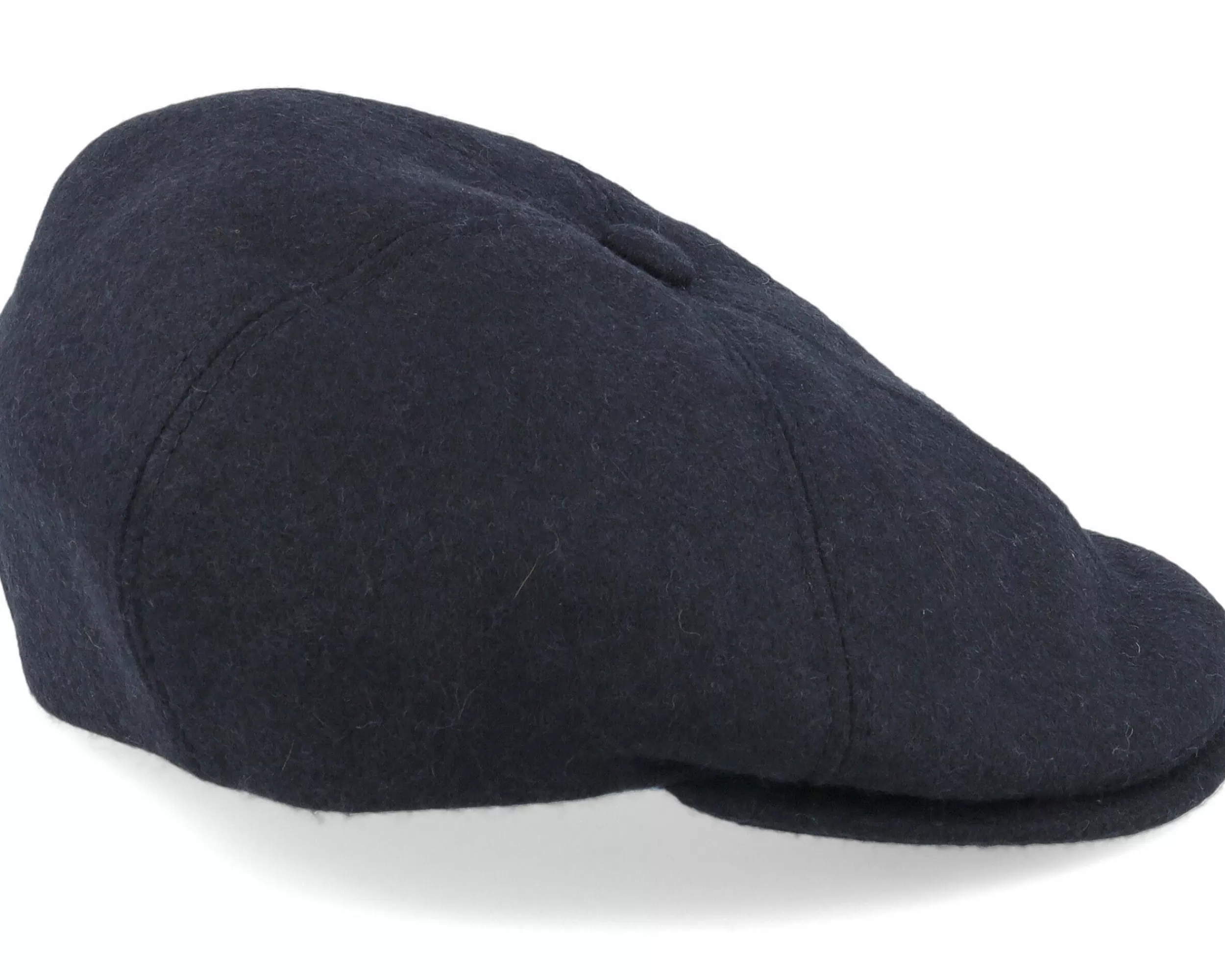 MJM Hats Rebel 32 Organic Wool/Cashmere Black Flat Cap - -Unisex Flat Caps