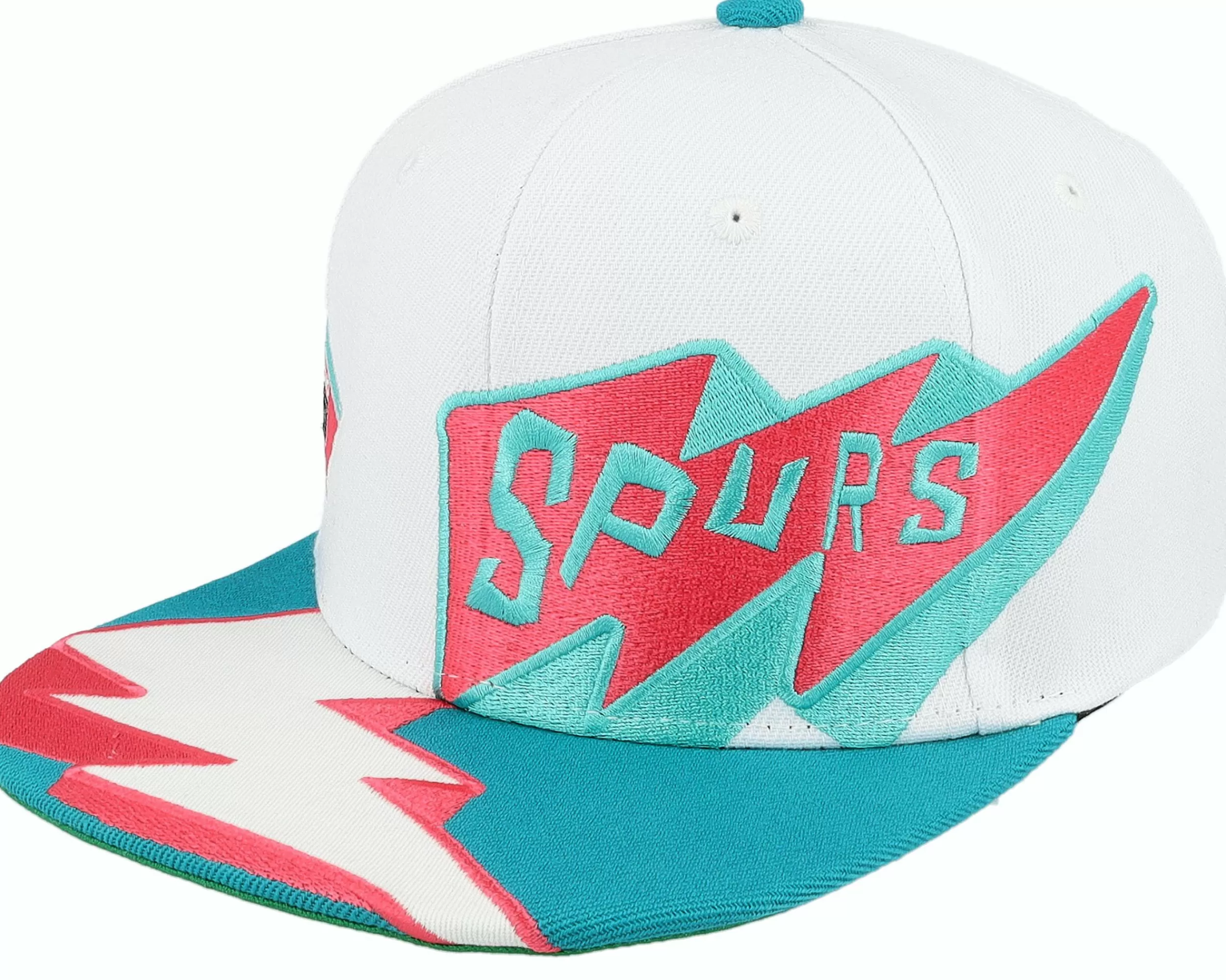 Mitchell & Ness San Antonio Spurs Fast Times Hwc White Snapback - -Unisex Snapback